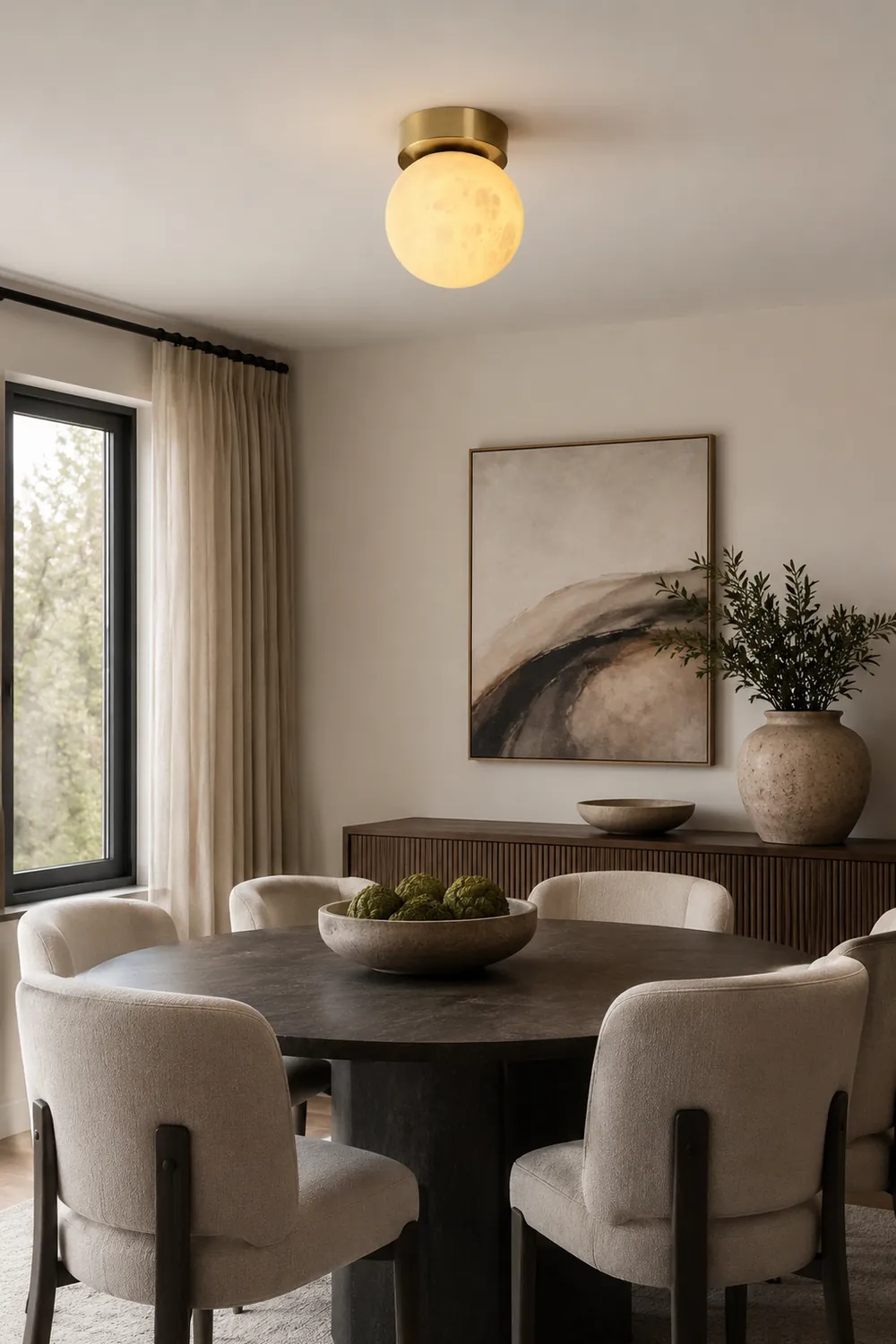 Moon Alabaster Ceiling Light - Lumpaz