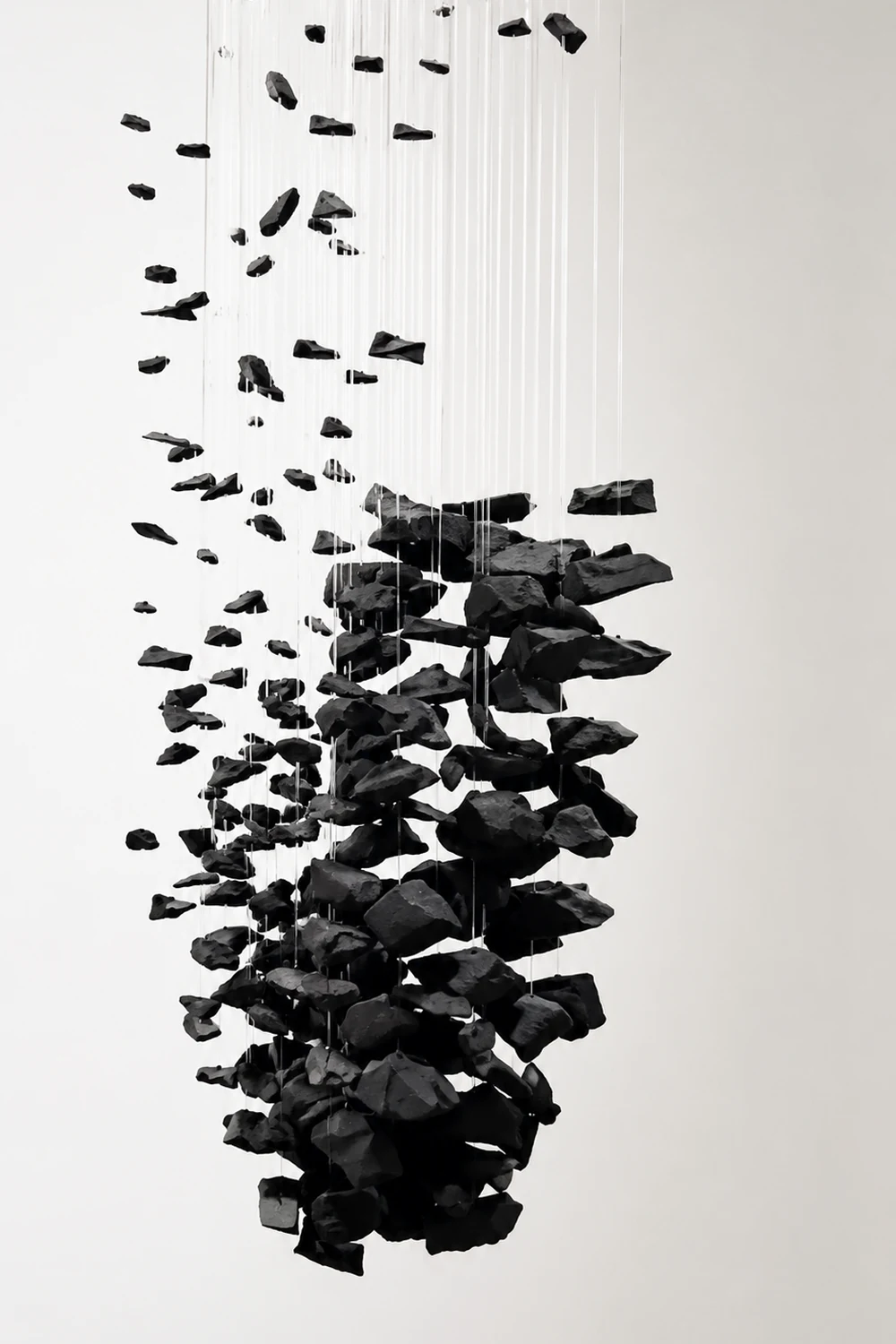 Charcoal Cascade Pixel Chandelier - Lumpaz