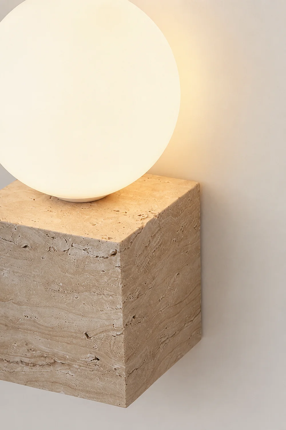 Cube Stone Wall Lamp - Lumpaz