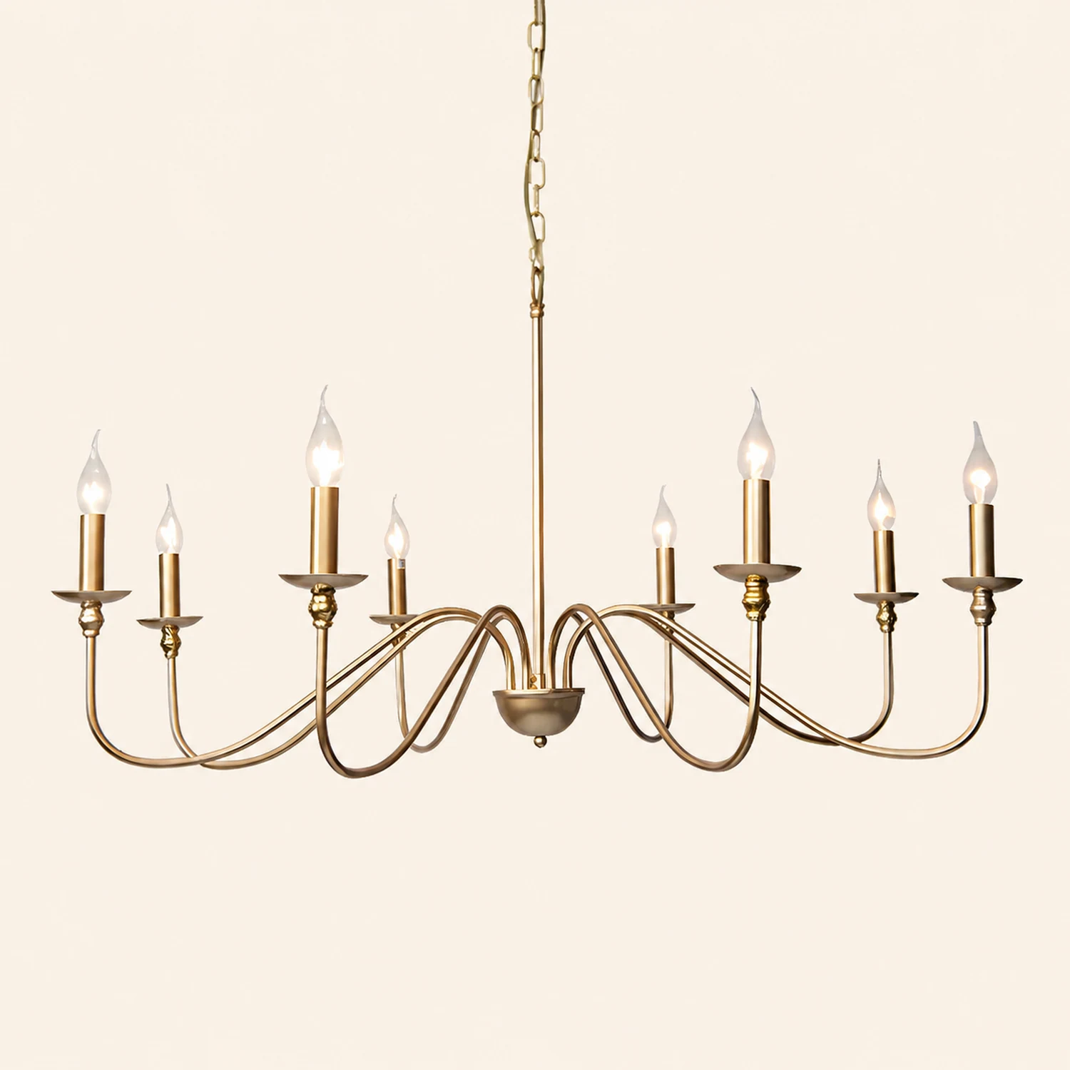Timeless Gold Candle Chandelier - Lumpaz