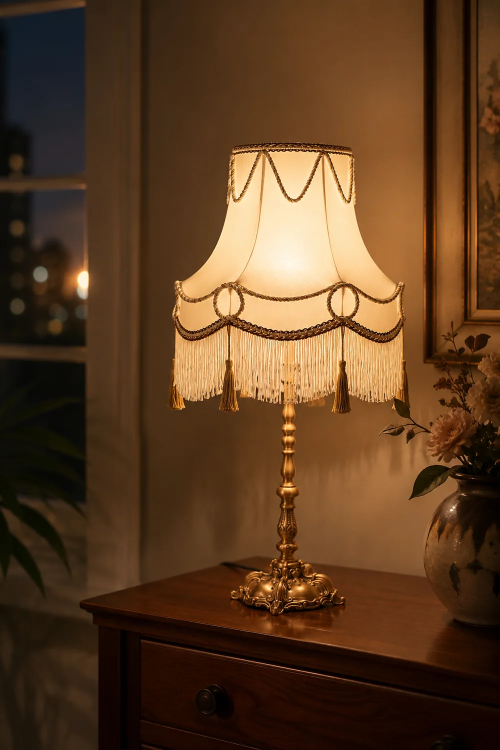 Victorian Brass Table Lamp - Lumpaz