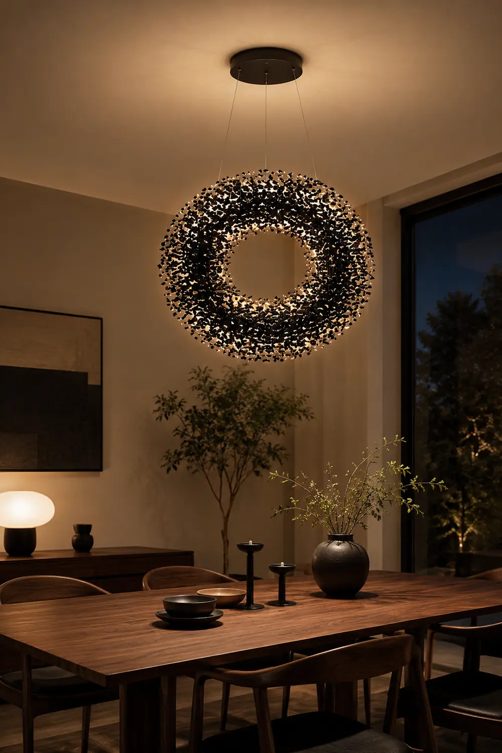 Charcoal Shape O Chandelier - Lumpaz