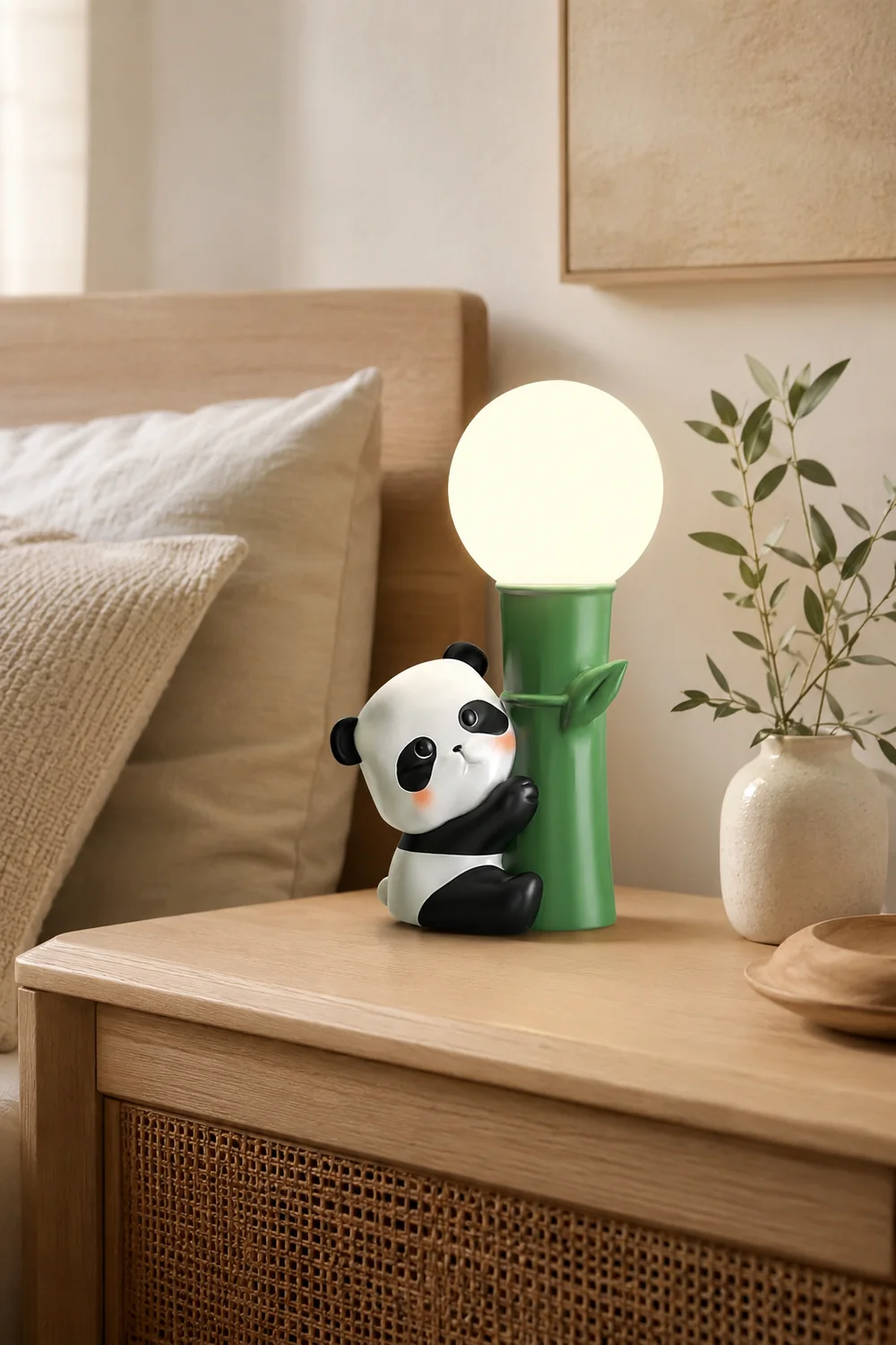 Panda Bamboo Table Lamp - Lumpaz