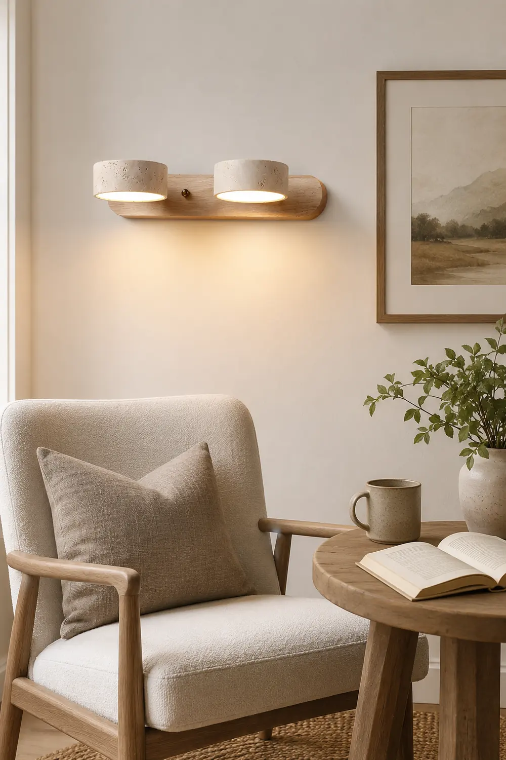 Travertine Duo Wall Light - Lumpaz