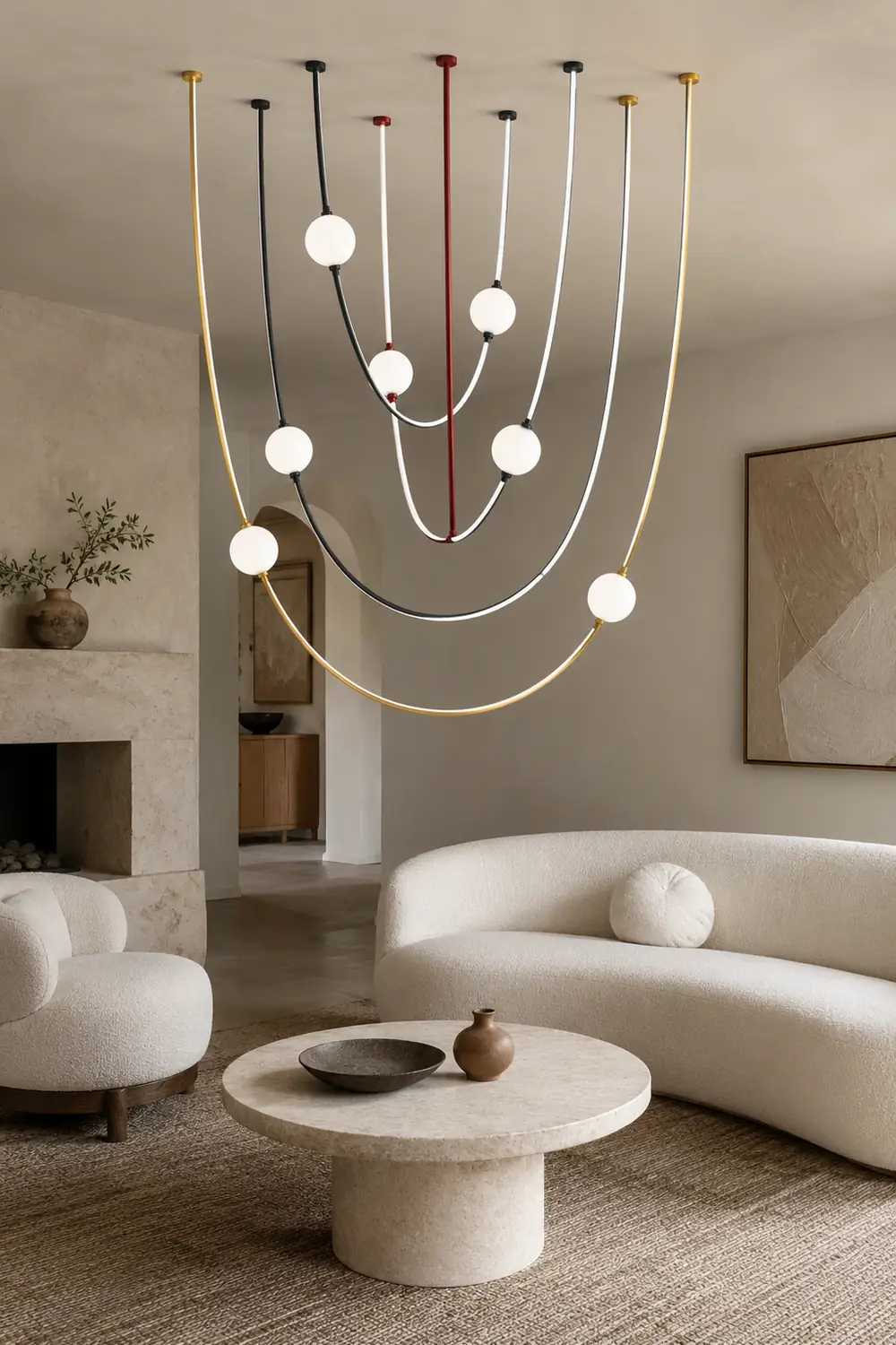 Linea Curva Chandelier - Lumpaz