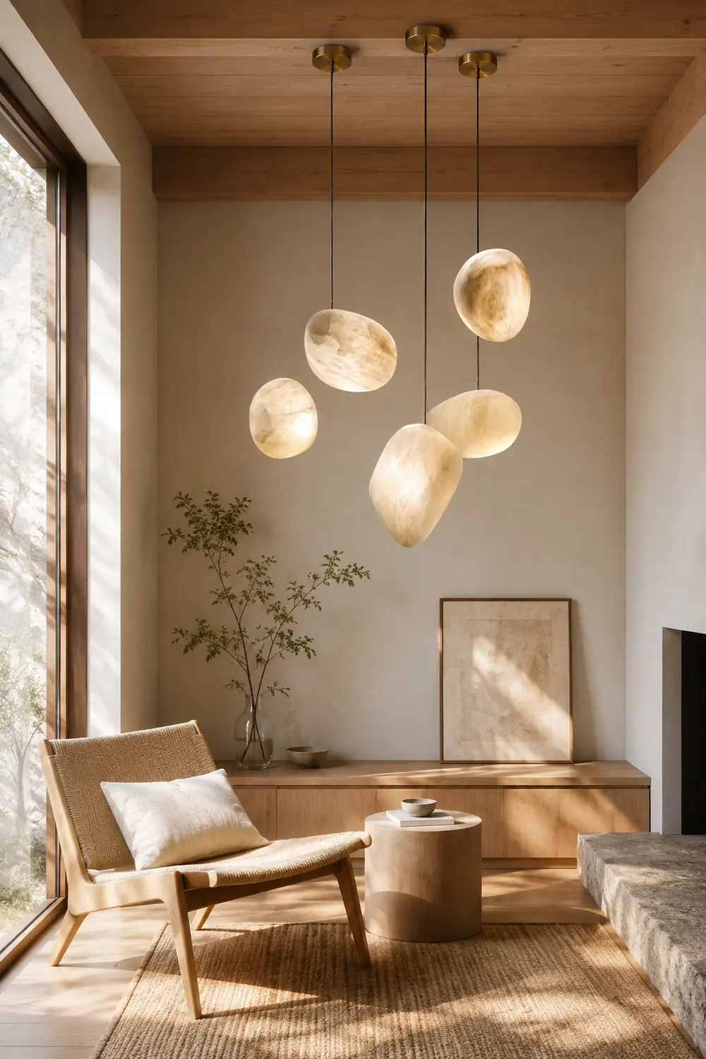 Pebbles Alabaster Pendant Lamp - Lumpaz