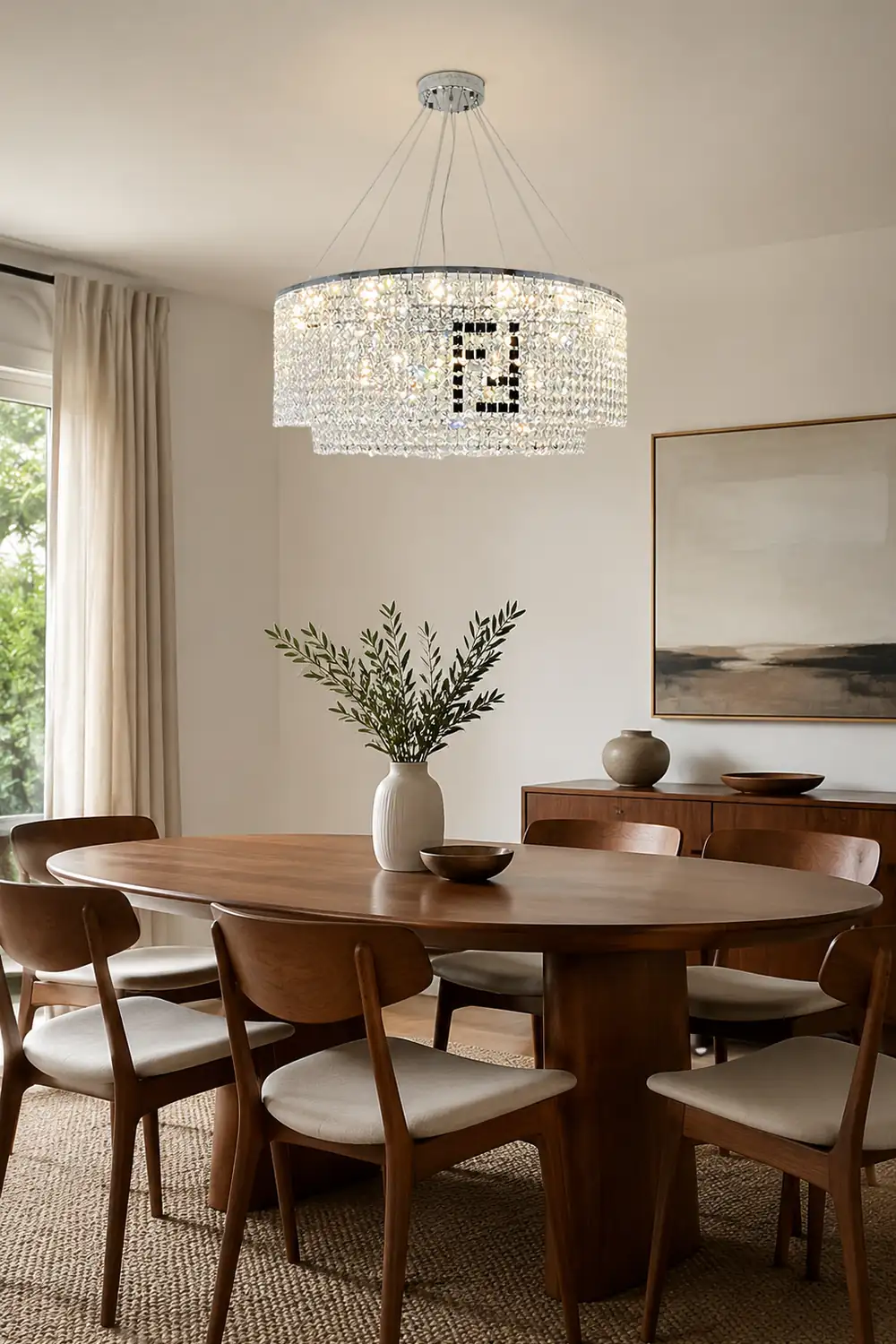 Liliana Round Crystal Chandelier - Lumpaz