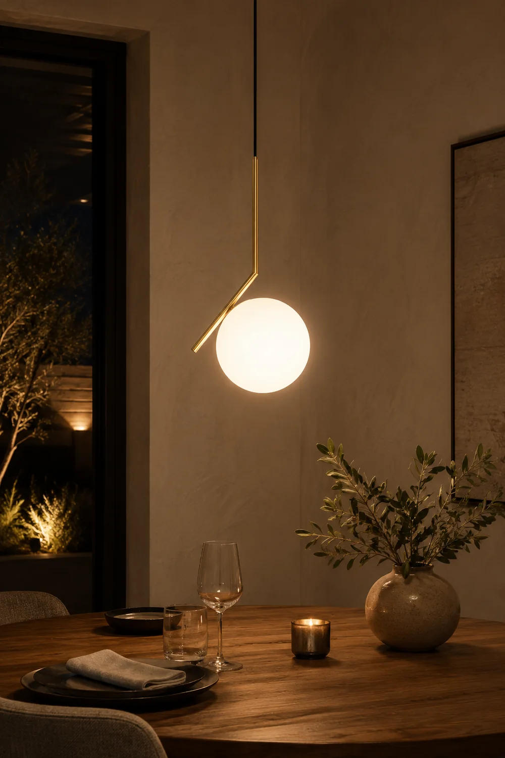 Corner Round Pendant Light - Lumpaz