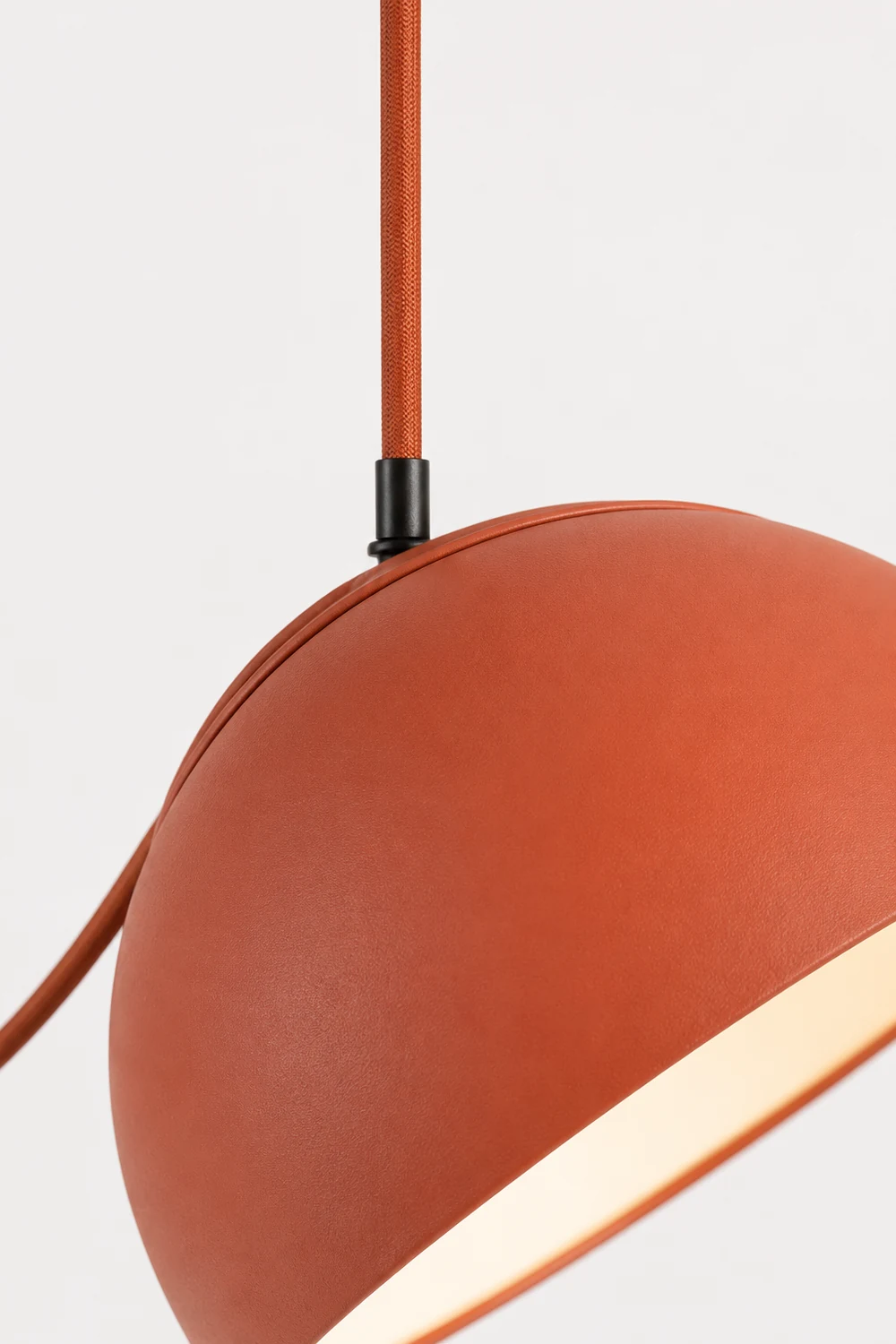 Light Rail Semispheres Leather Pendant Lamp - Lumpaz