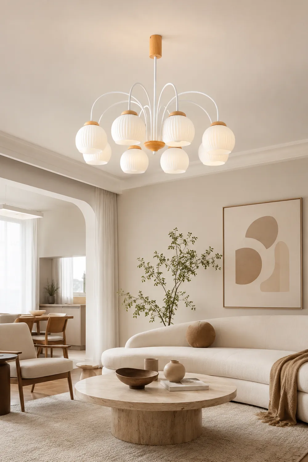 Molecural Wood Chandelier - Lumpaz