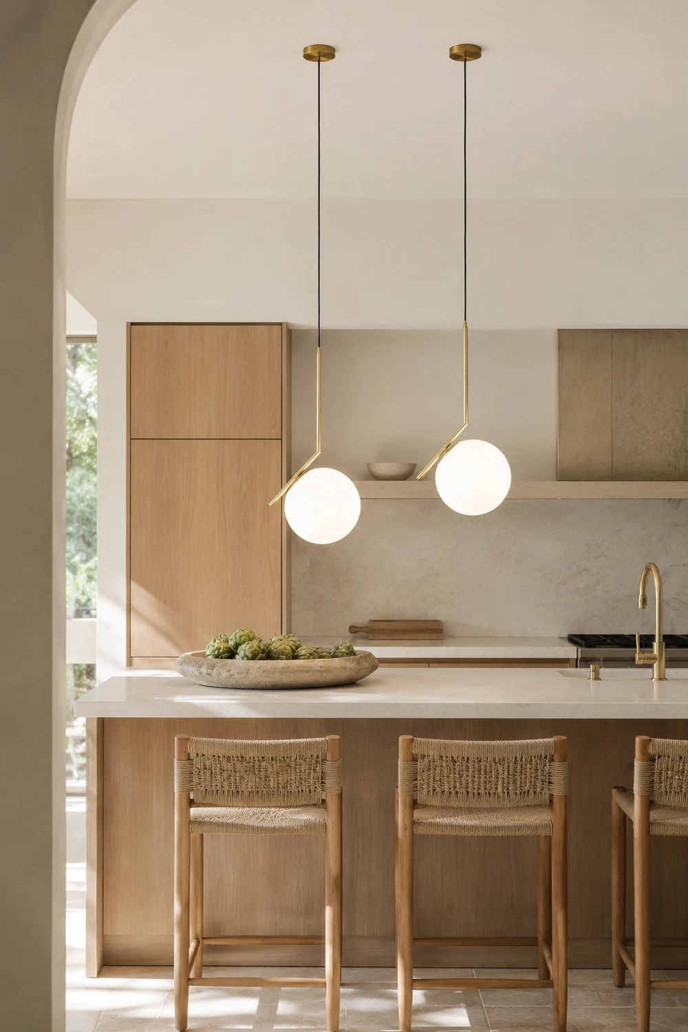 Corner Round Pendant Light - Lumpaz