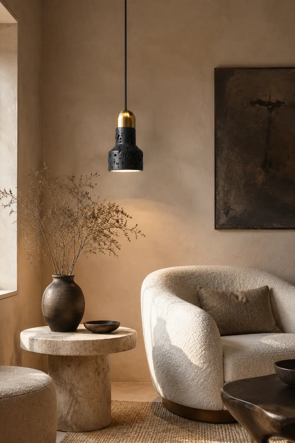 Qie Stone Pendant Lamp - Lumpaz