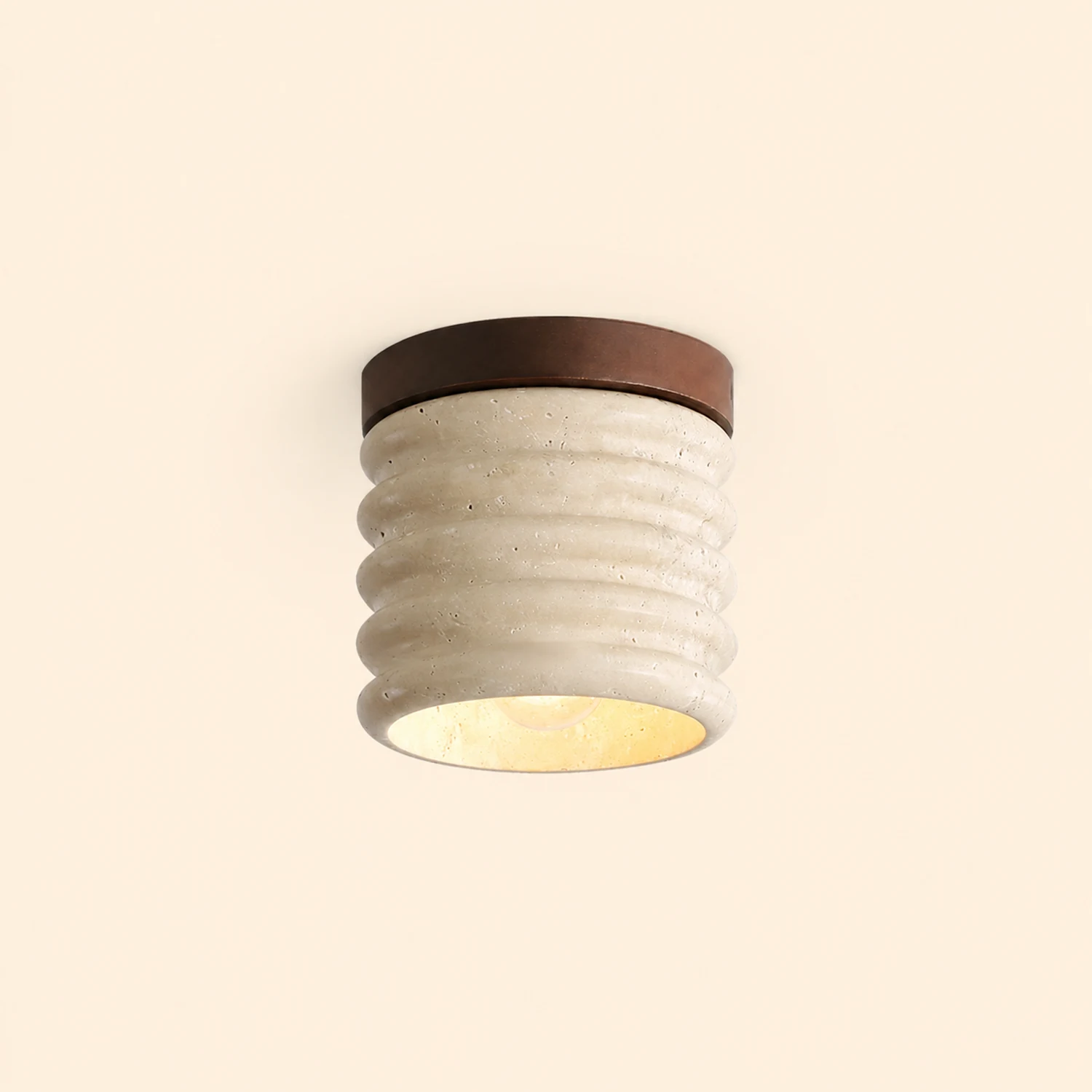 Vaarnii Travertine Ceiling Lamp - Lumpaz