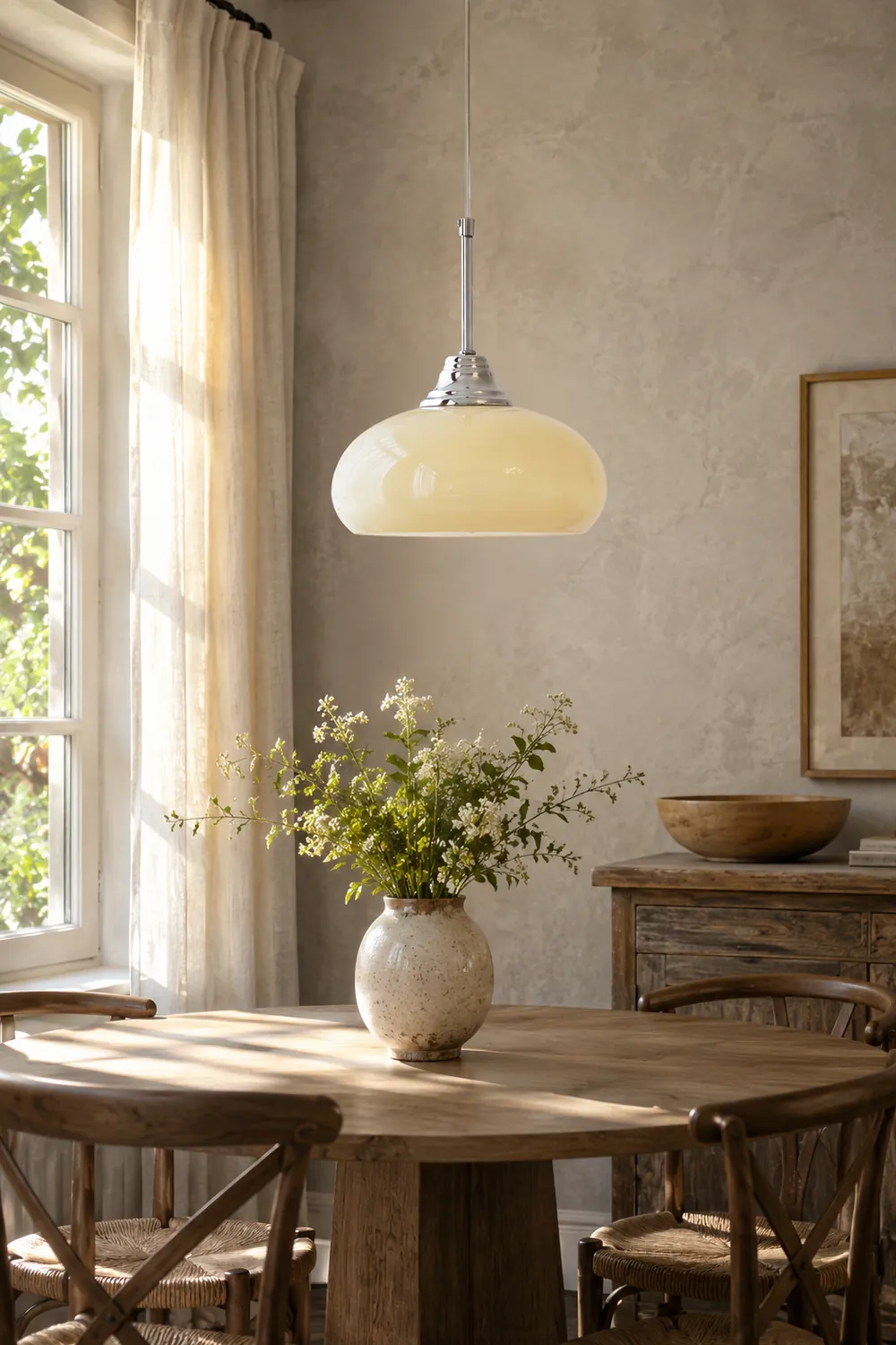 Cream Bell Pendant Lamp - Lumpaz