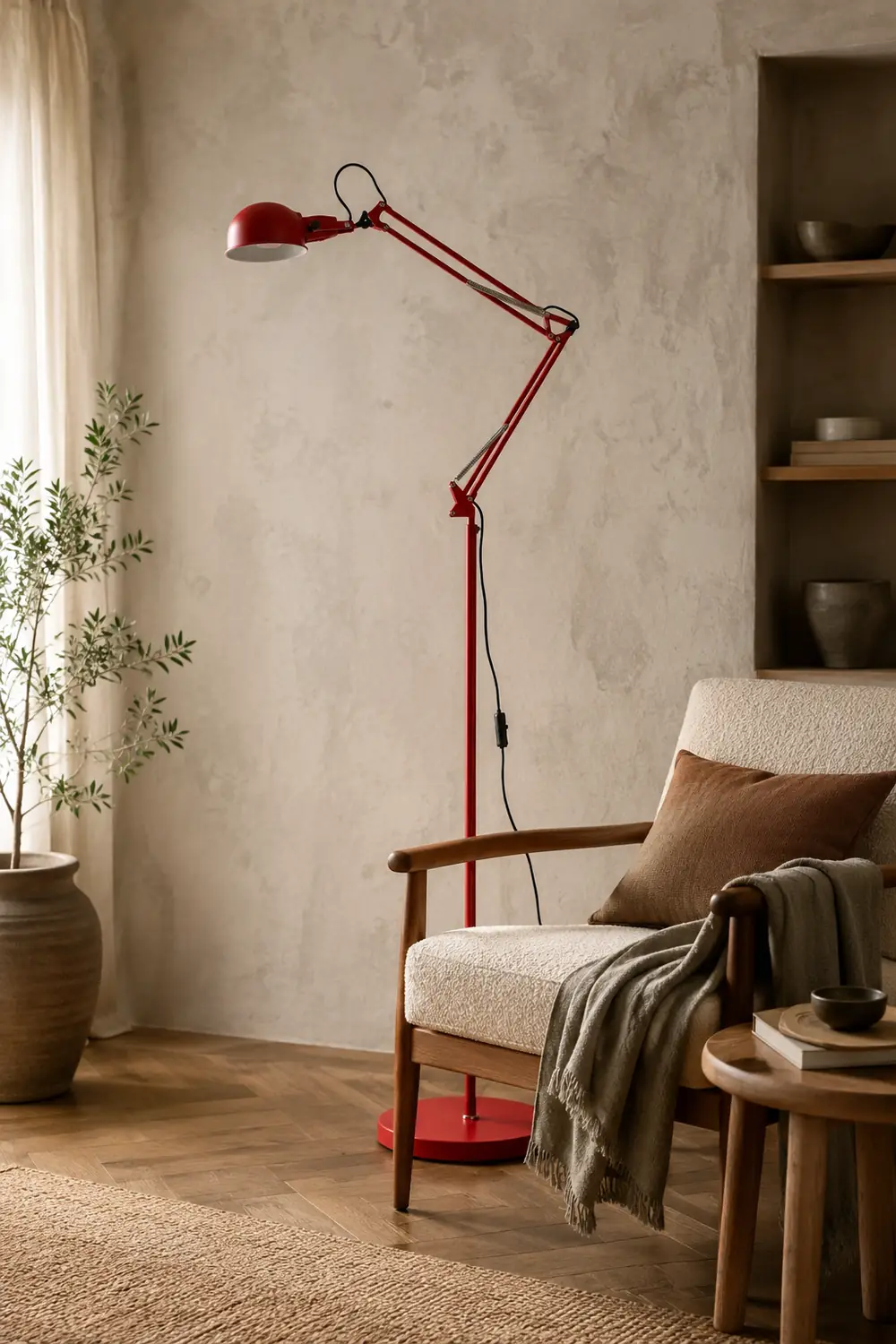 Kaiser Red Floor Lamp - Lumpaz