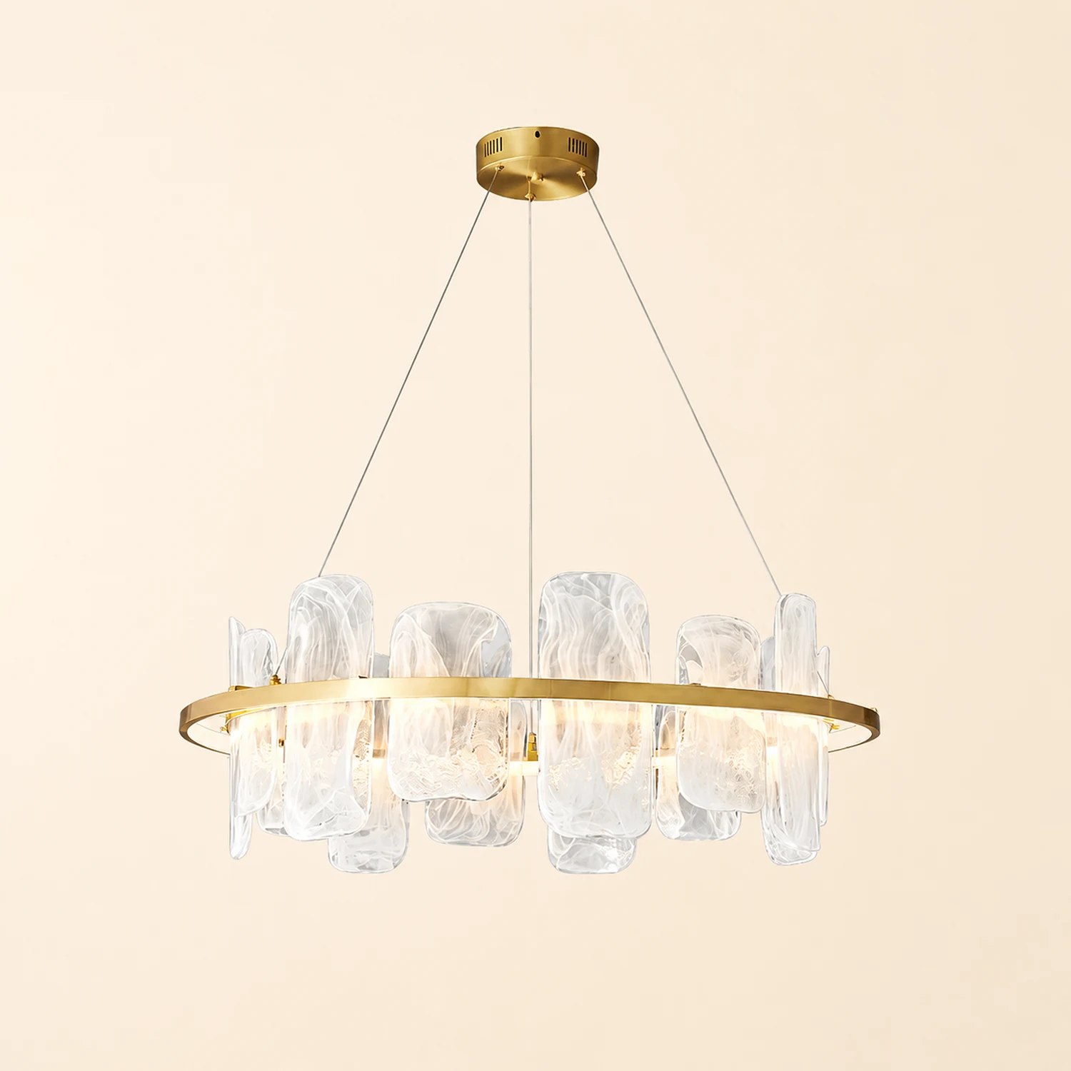Mille Round Glass Chandelier - Lumpaz