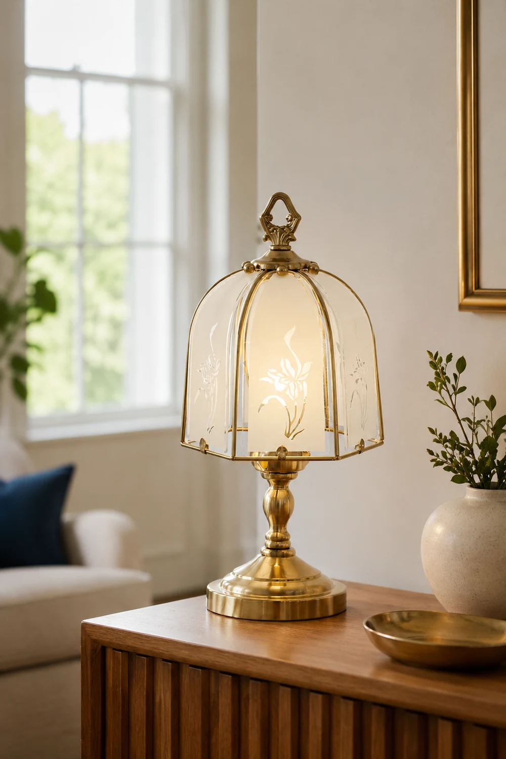 Orchid Glass Table Lamp - Lumpaz