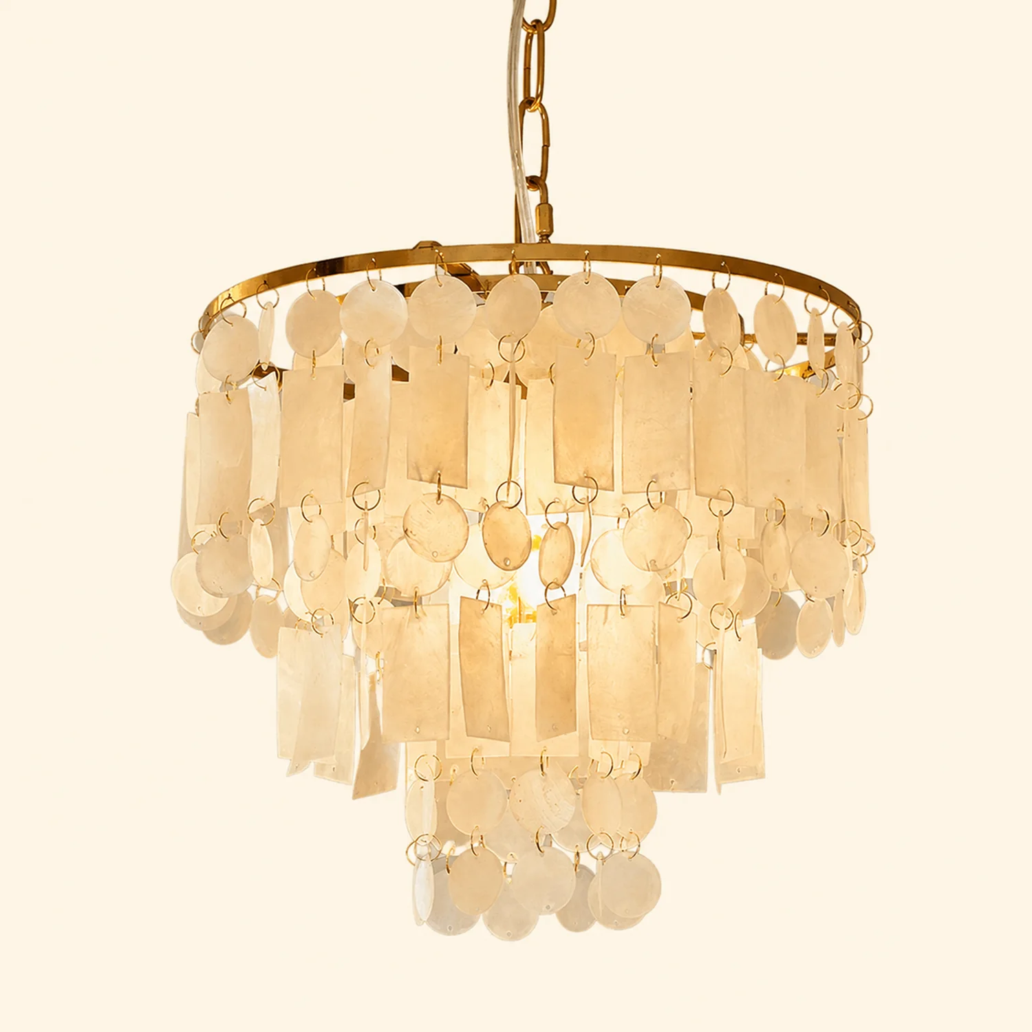 Capiz Shell Chandelier - Lumpaz