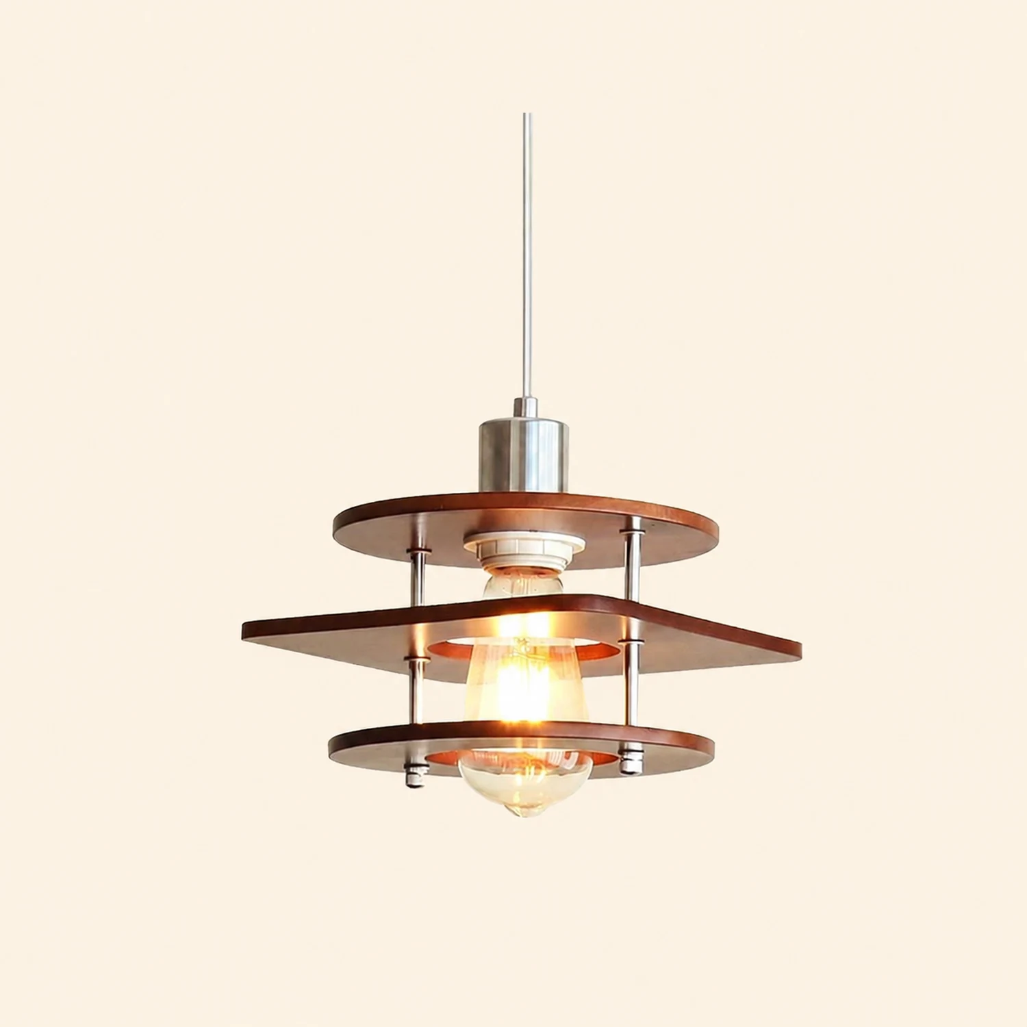 Retro Walnut Pendant Lamp - Lumpaz