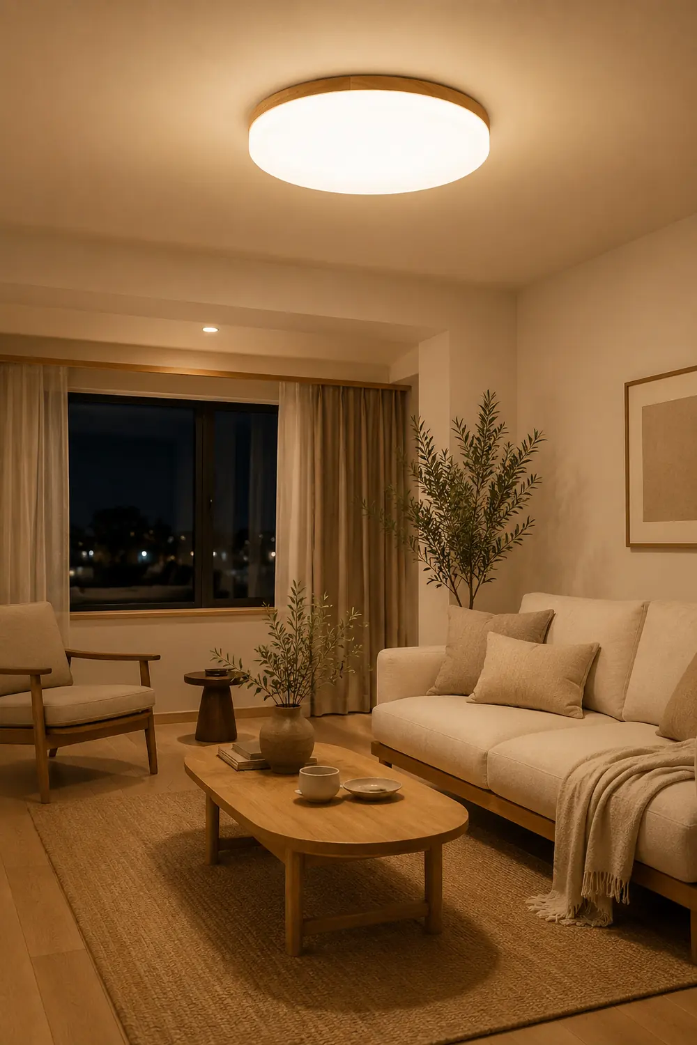Simple Round Acrylic LED Ceiling Light - Lumpaz
