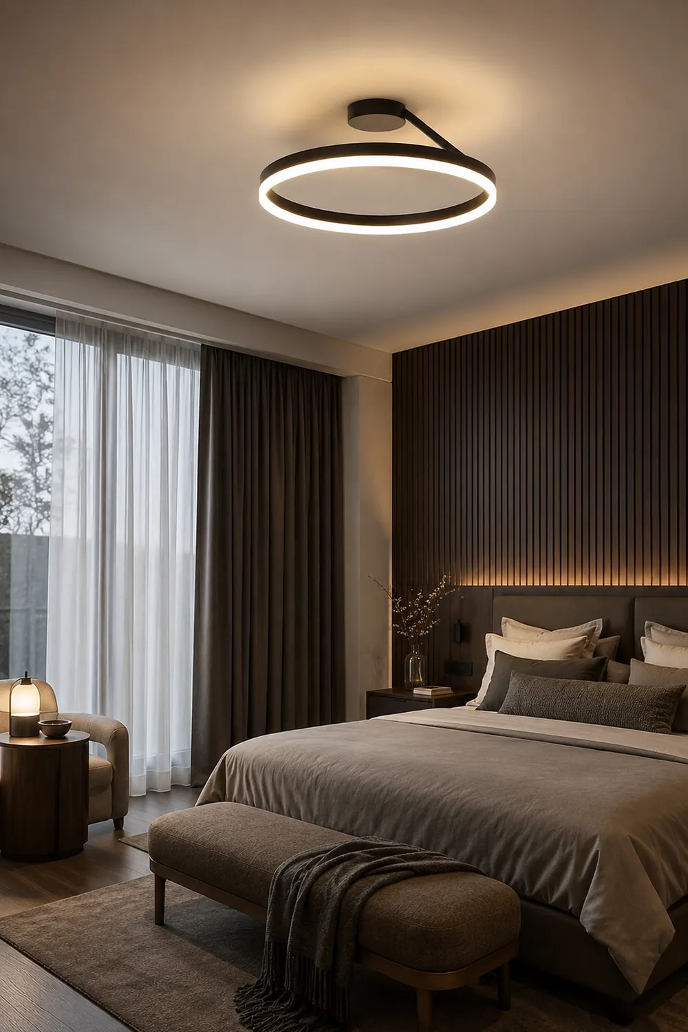 Nordic LED Geometry Circle Ceiling Light - Lumpaz