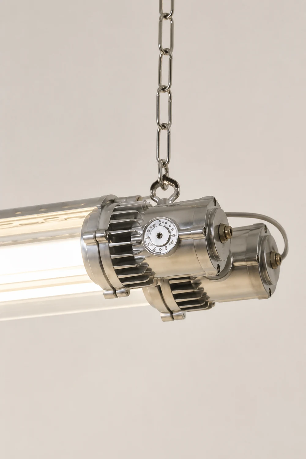 Double Tube Silver Chandelier - Lumpaz