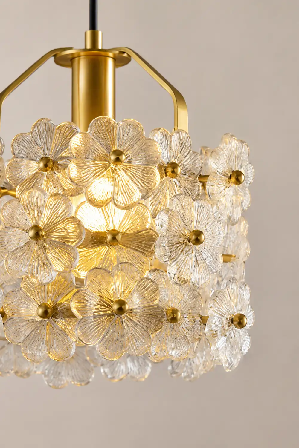 Petit Floral Glass Pendant Lamp - Lumpaz