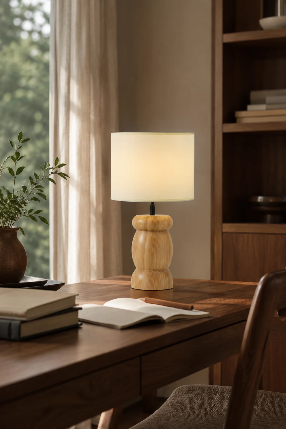 Pebble Wood Table Lamp - Lumpaz