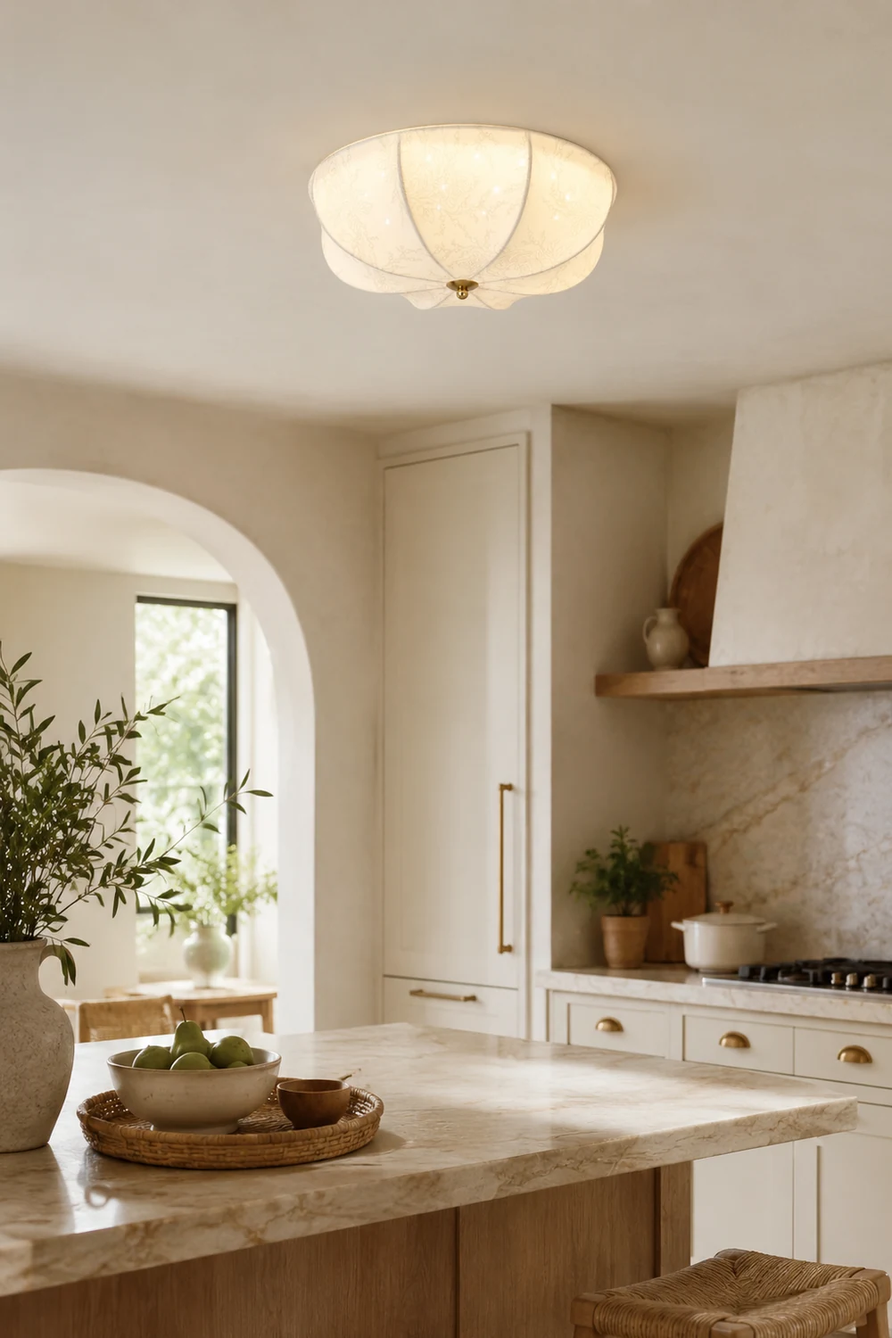 Orchid Fabric Ceiling Lamp - Lumpaz