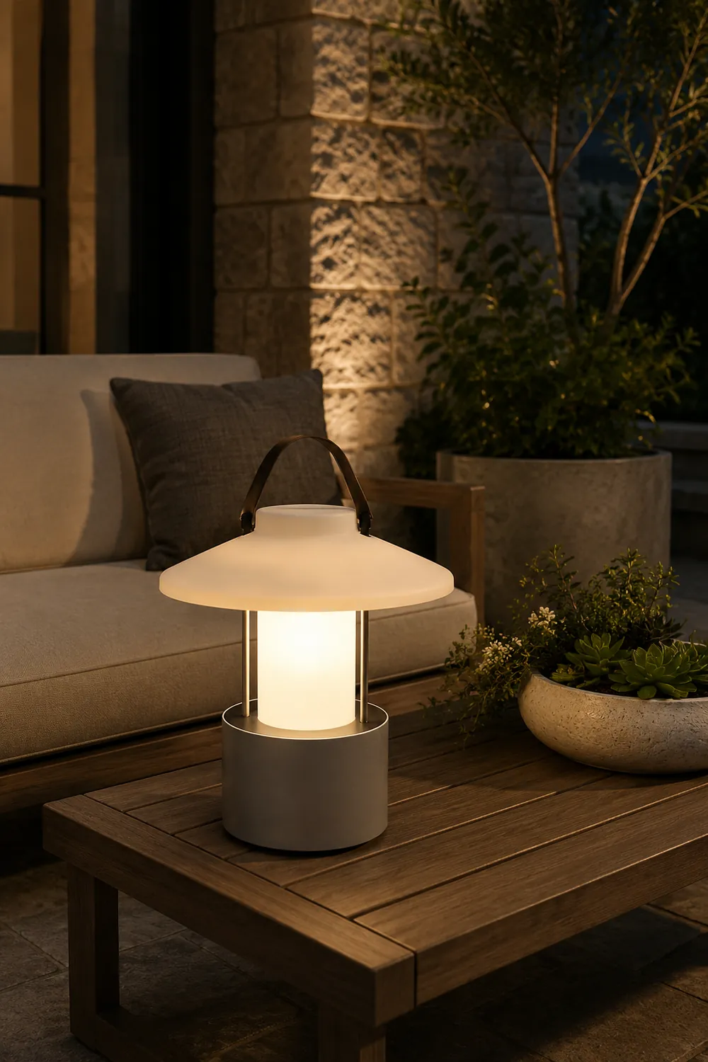 Claro Outdoor Built-in Battery Table Lamp - Lumpaz