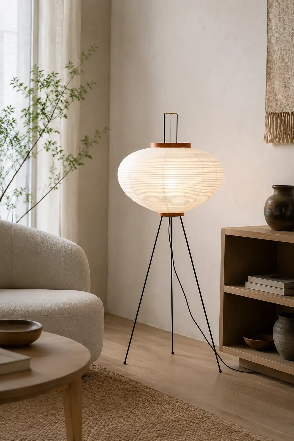 Washi Paper Floor Lamp - Lumpaz