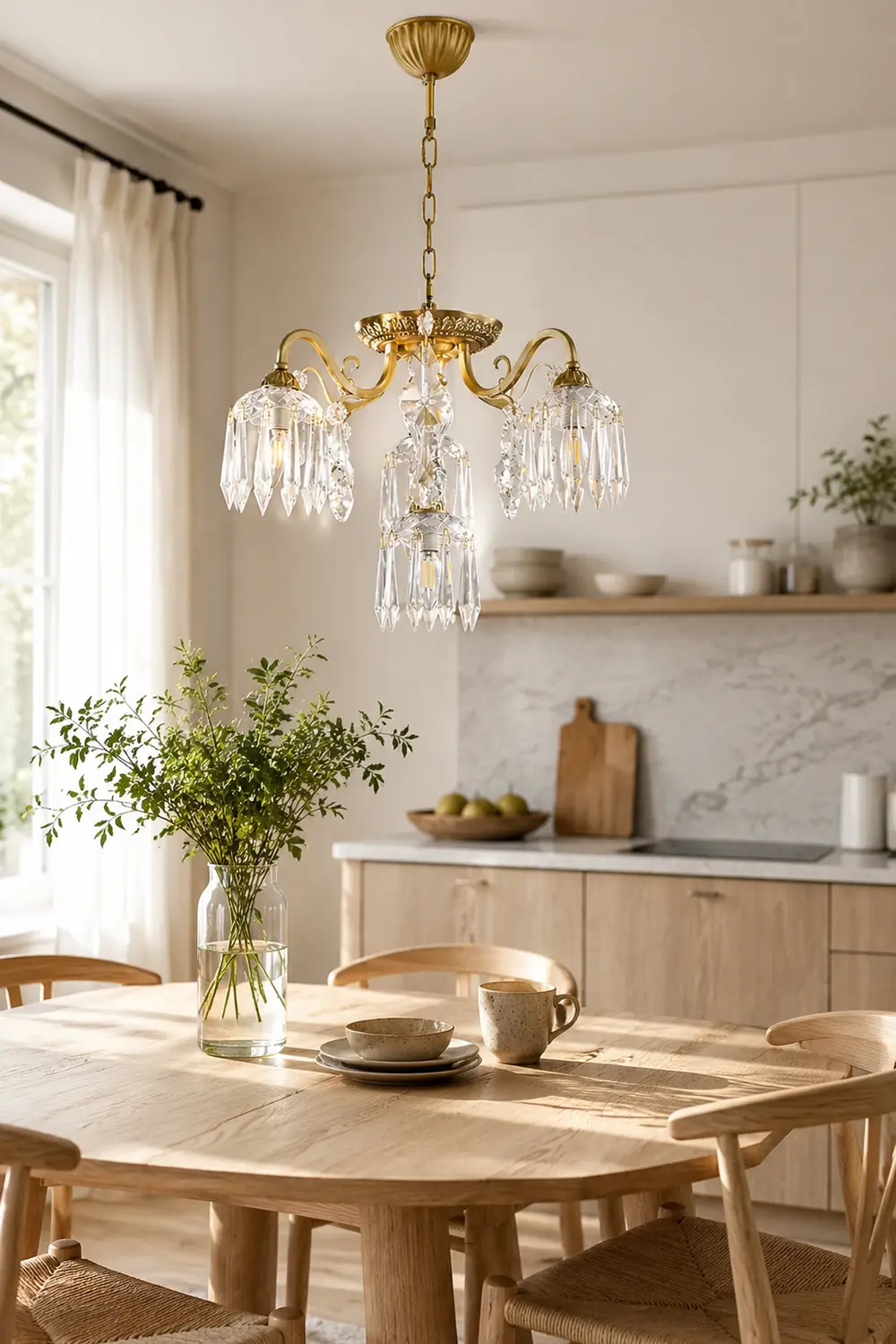 Astrid Droplet Glass Chandelier - Lumpaz