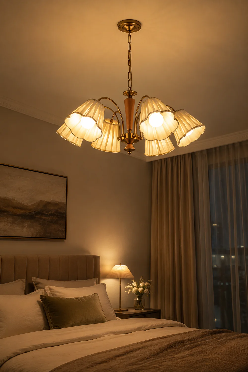 Florentine Fabric Chandelier - Lumpaz