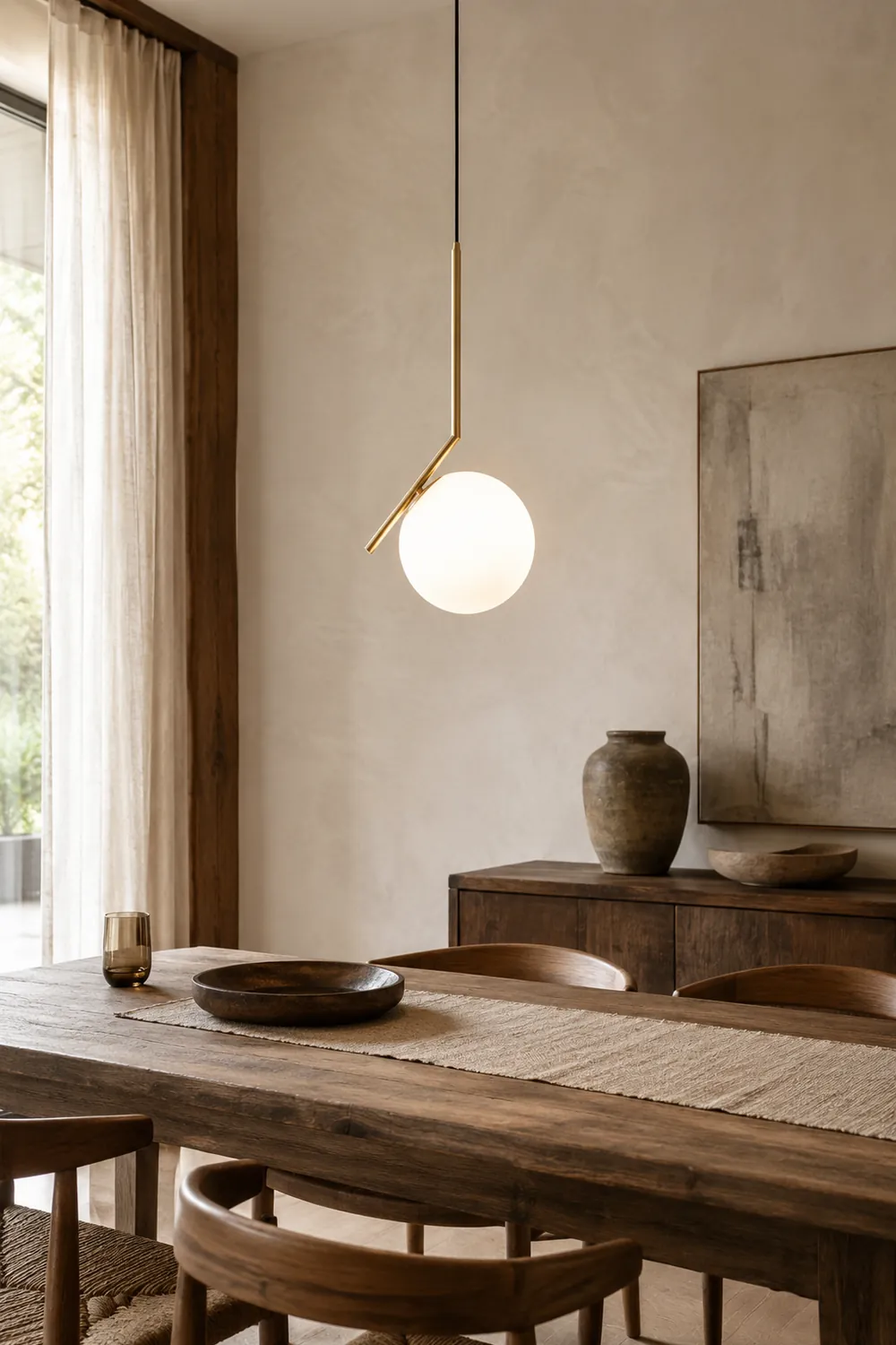 Corner Round Pendant Light - Lumpaz