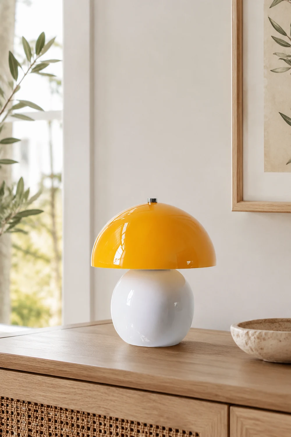 Mushroom Ceramic Built-in Battery Table Lamp - Lumpaz
