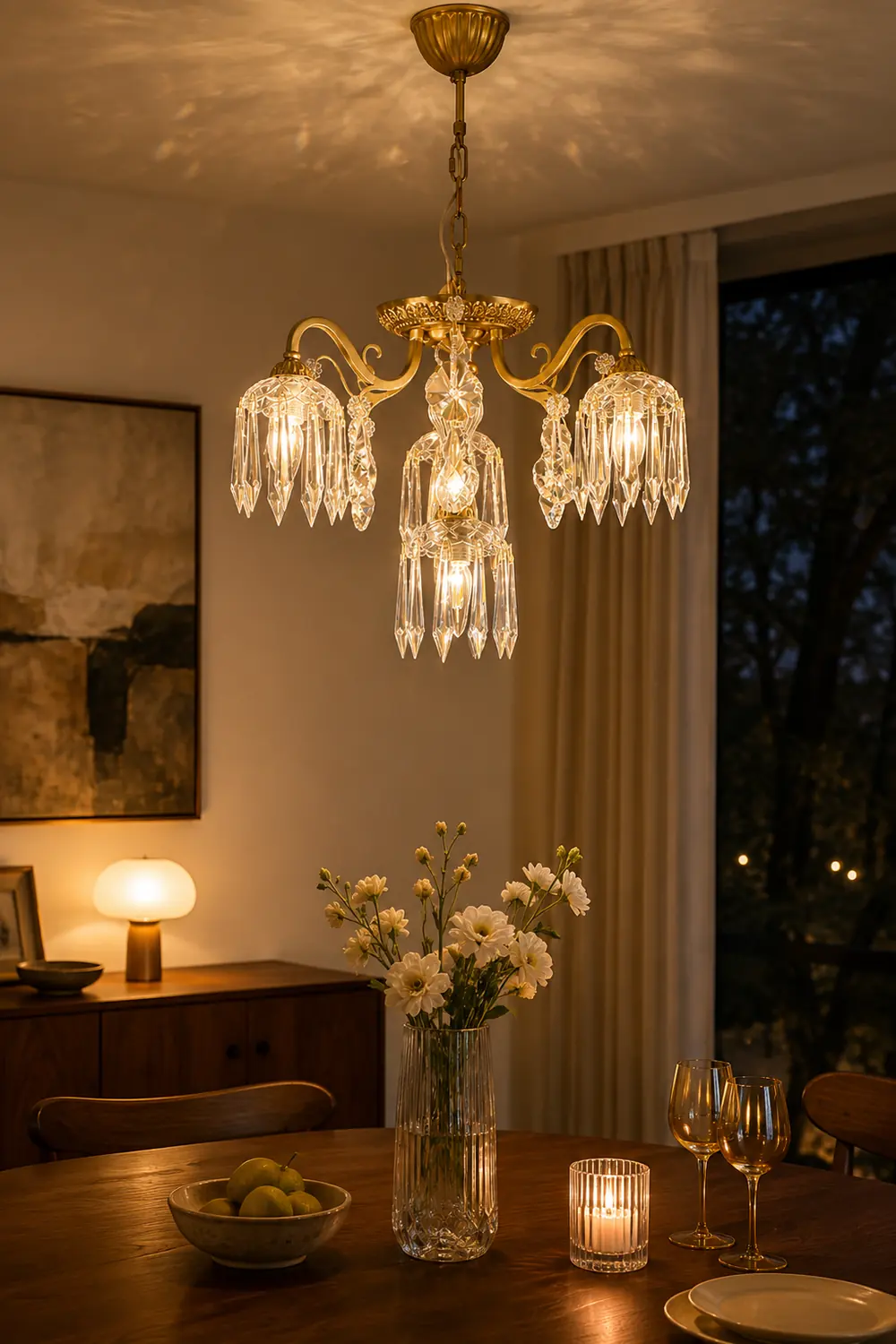 Astrid Droplet Glass Chandelier - Lumpaz