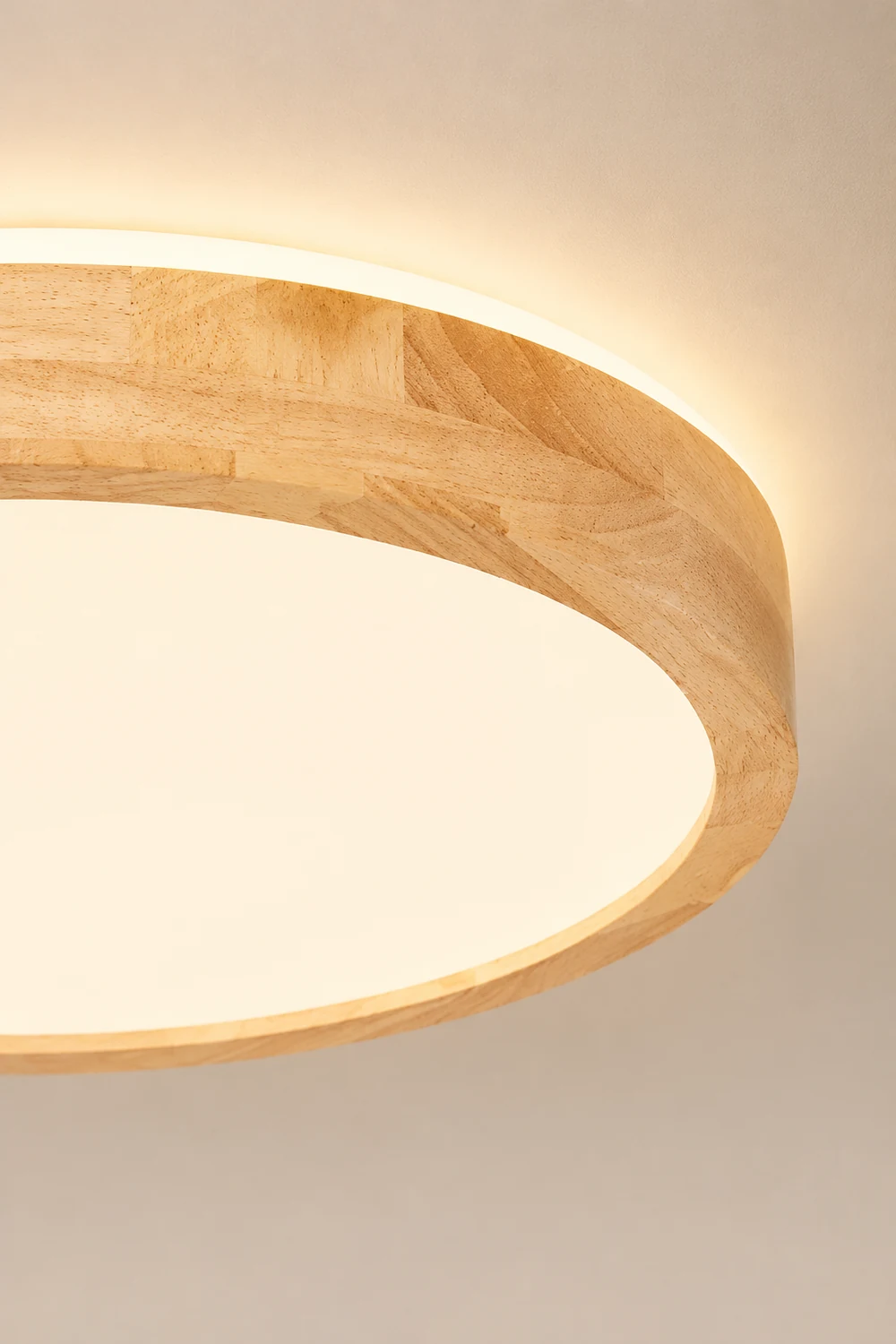 Natural Wood LED Round Ceiling Light - Lumpaz
