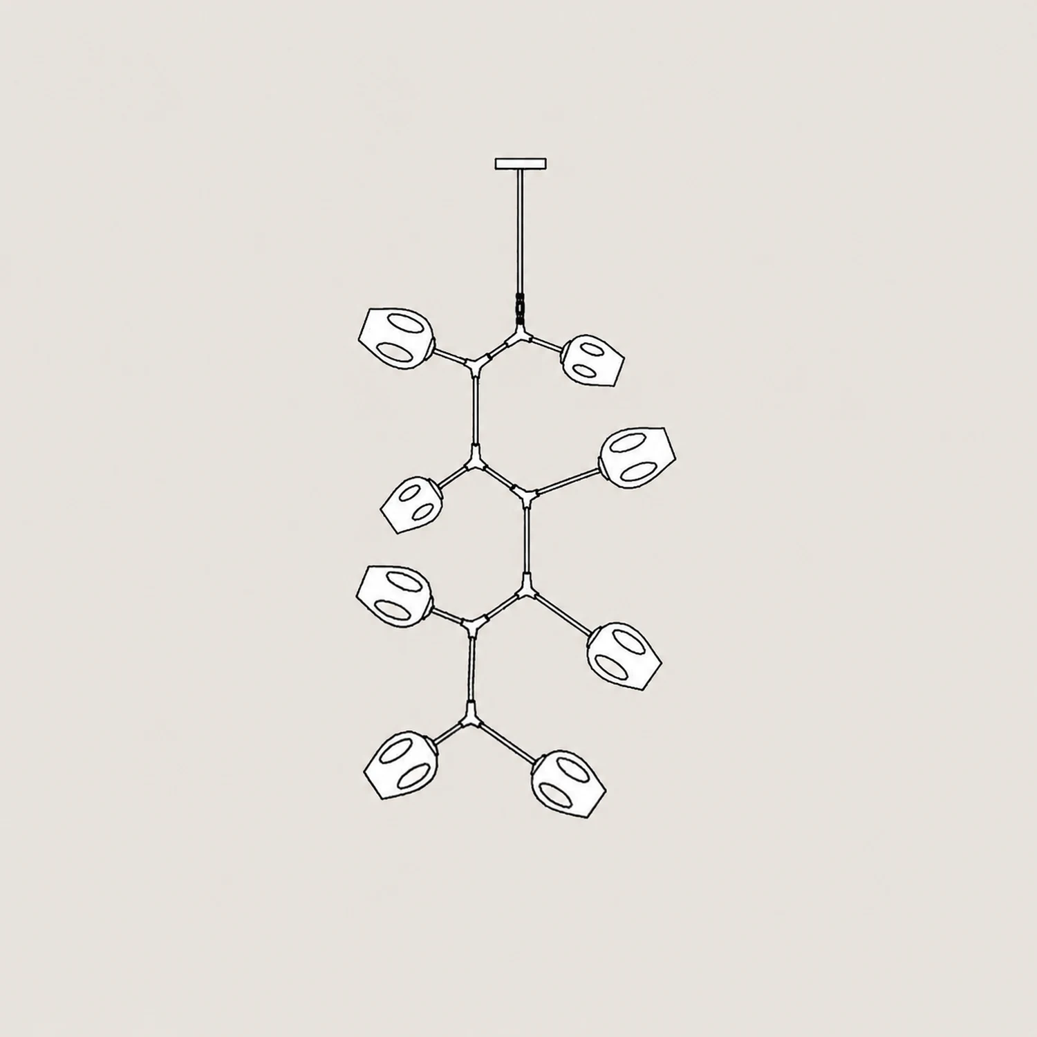 Perry Globe Vertical Chandelier - Lumpaz