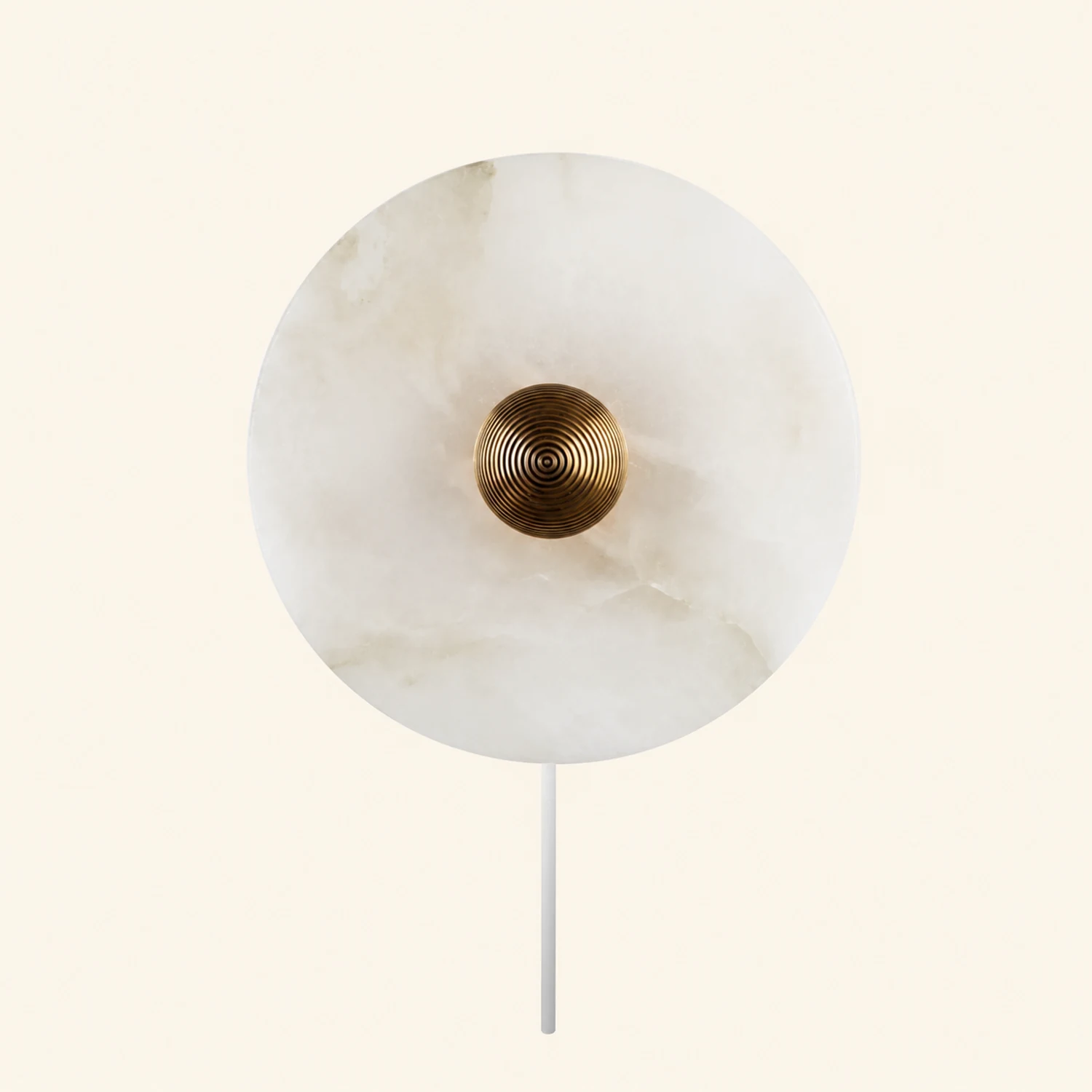 Round Alabaster Plug In Wall Lamp - Lumpaz