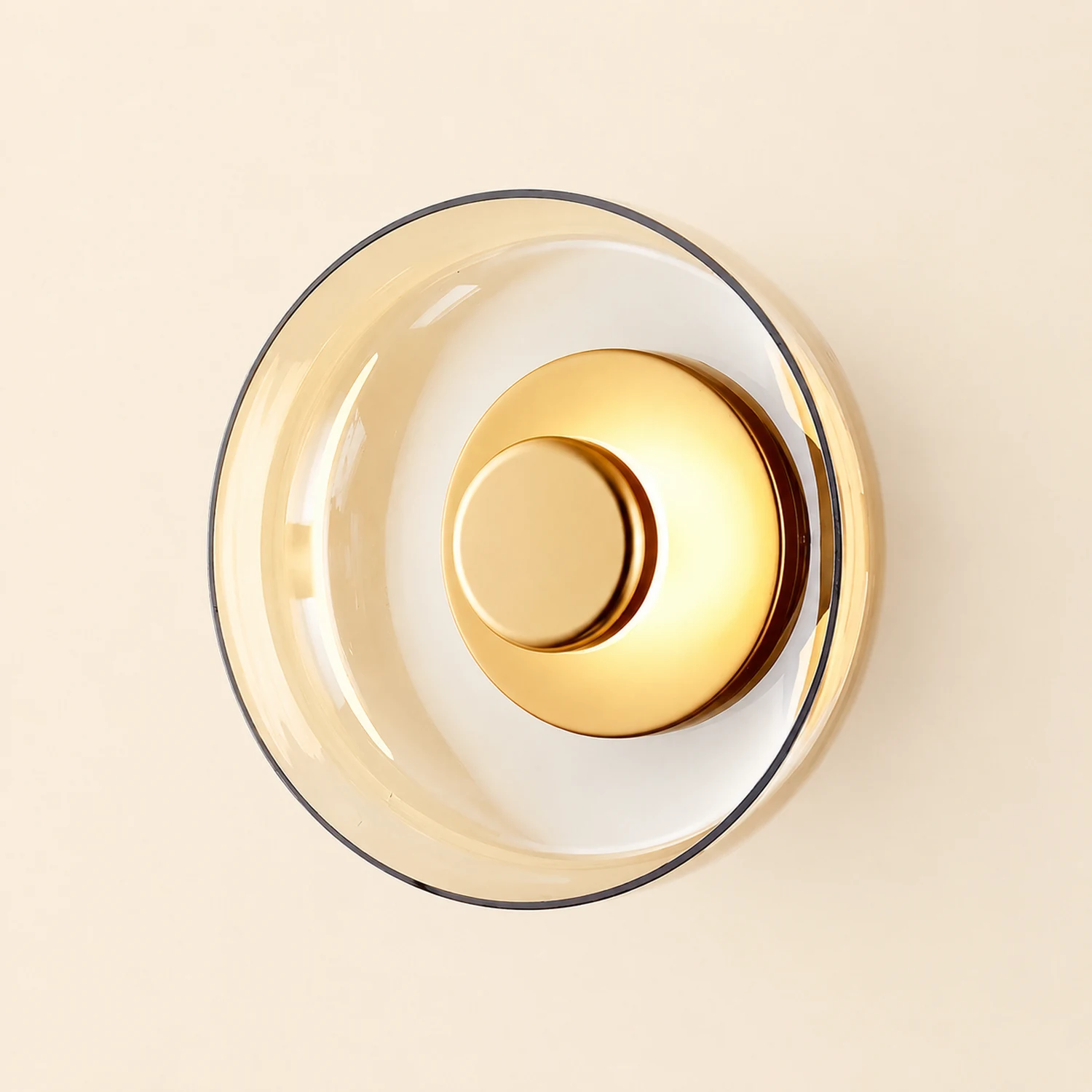 Modern Clear Round LED Glass Wall Sconce - Lumpaz
