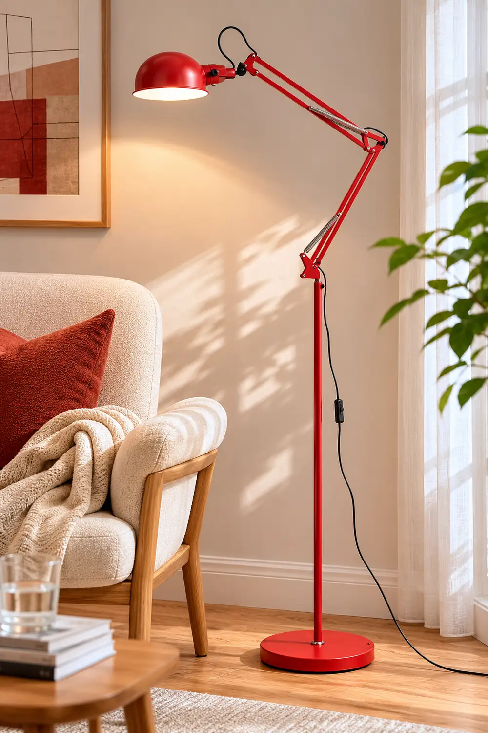 Kaiser Red Floor Lamp - Lumpaz