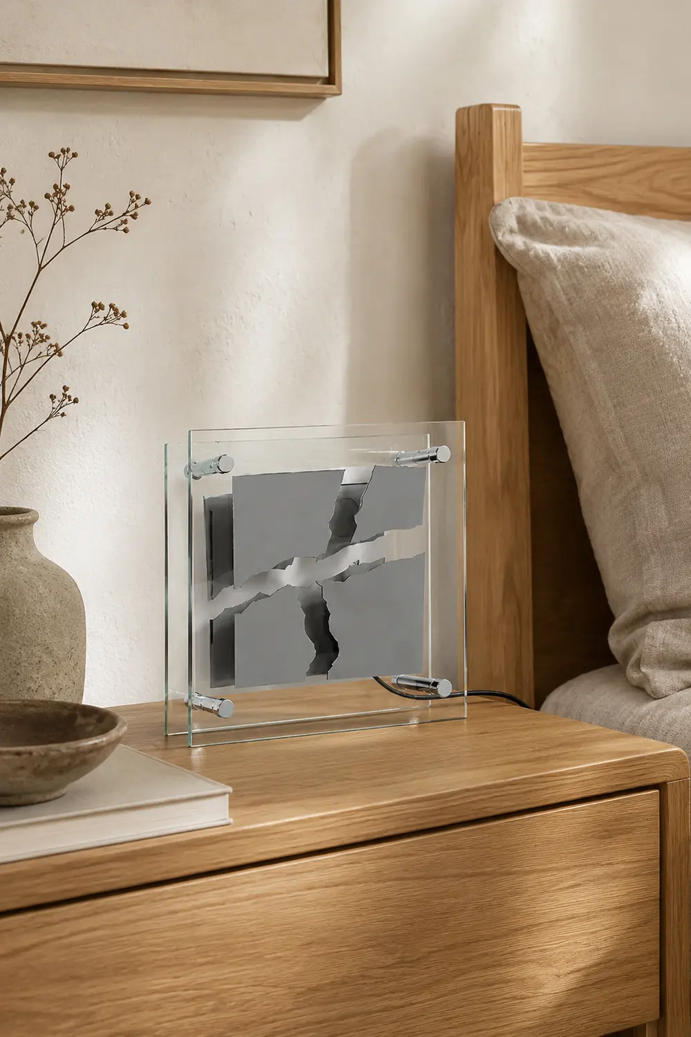 Square Glass Table Lamp - Lumpaz