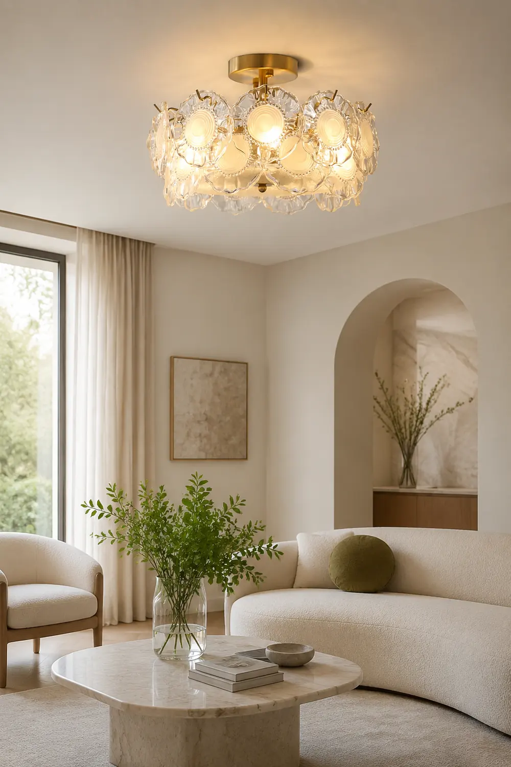 Pobllem Glass Ceiling Lamp - Lumpaz