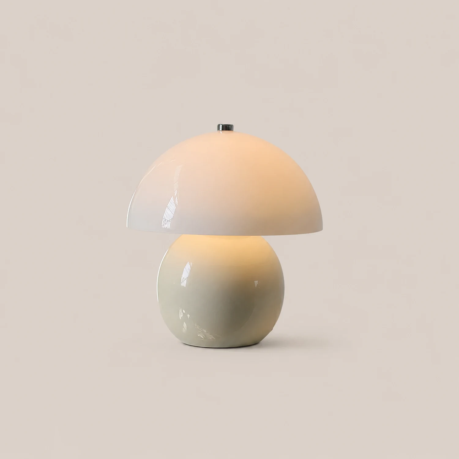 Mushroom Ceramic Built-in Battery Table Lamp - Lumpaz