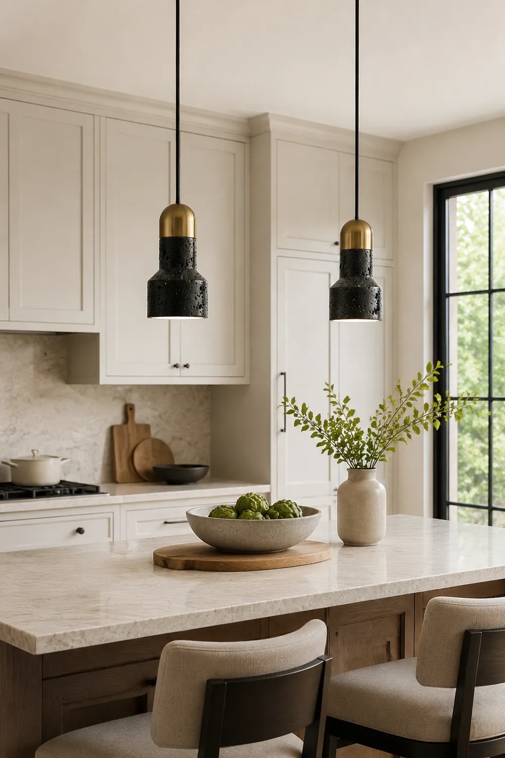 Qie Stone Pendant Lamp - Lumpaz