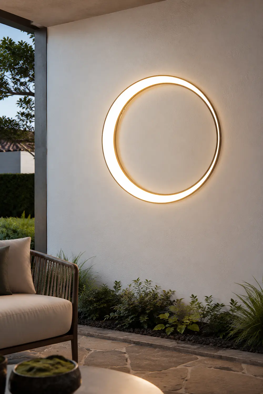 Moon Solar Outdoor Wall Lamp - Lumpaz