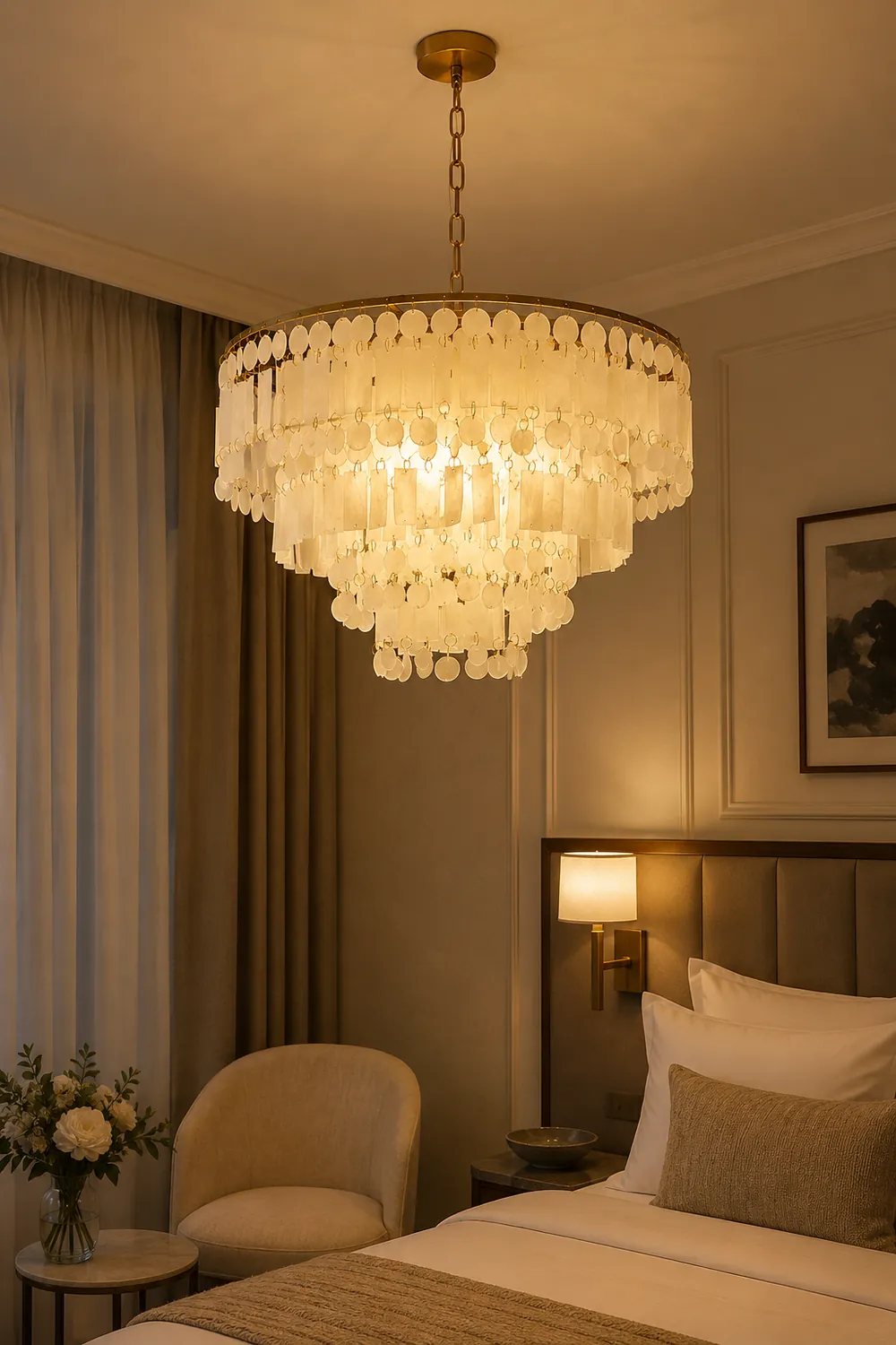 Capiz Shell Chandelier - Lumpaz