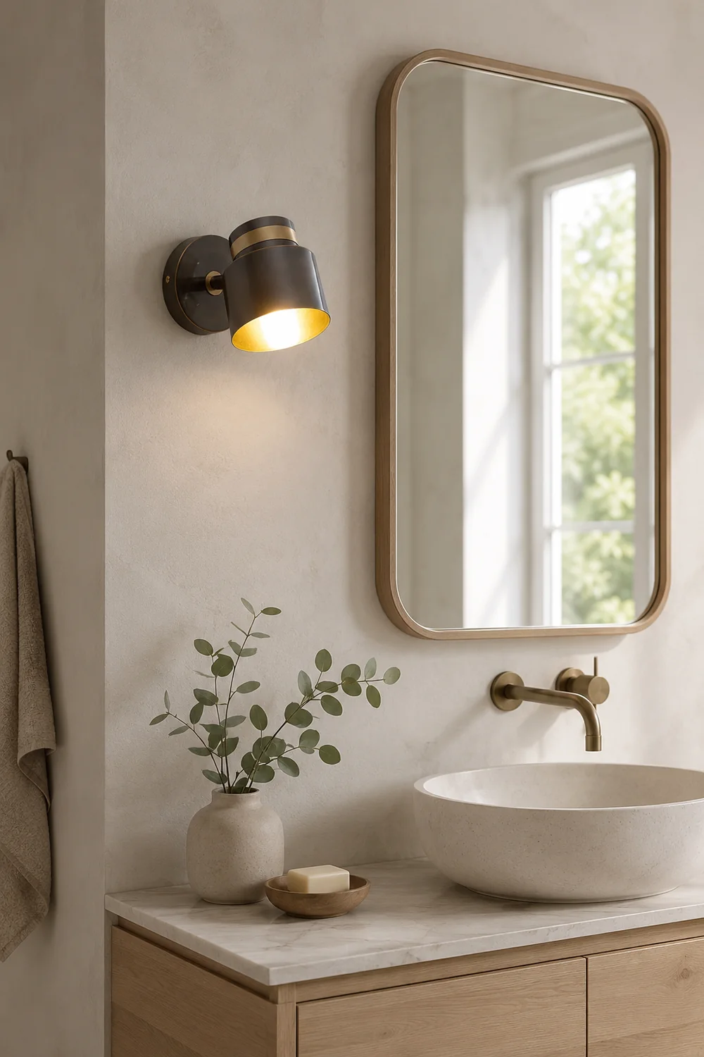 Brass Cylinder Wall Lamp - Lumpaz