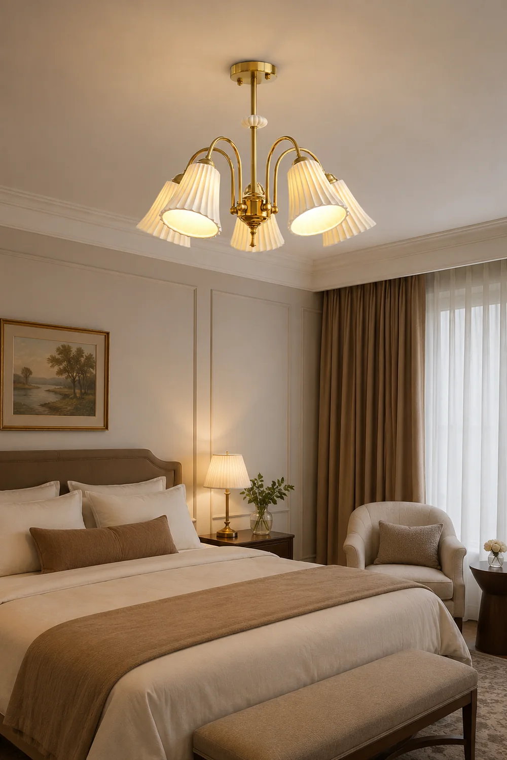 Asea Brass Chandelier - Lumpaz