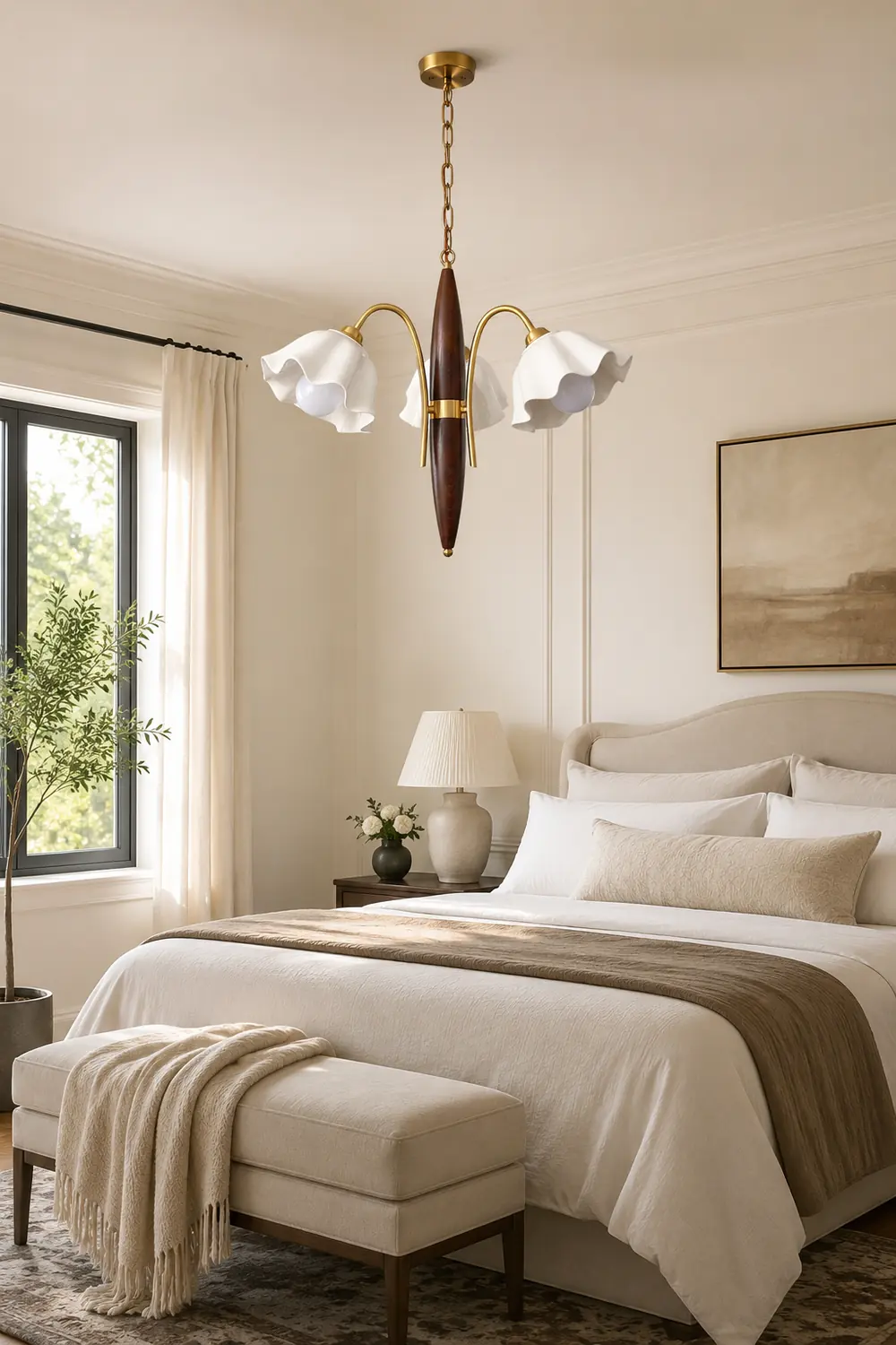 Olina Flower Ceramics Chandelier - Lumpaz